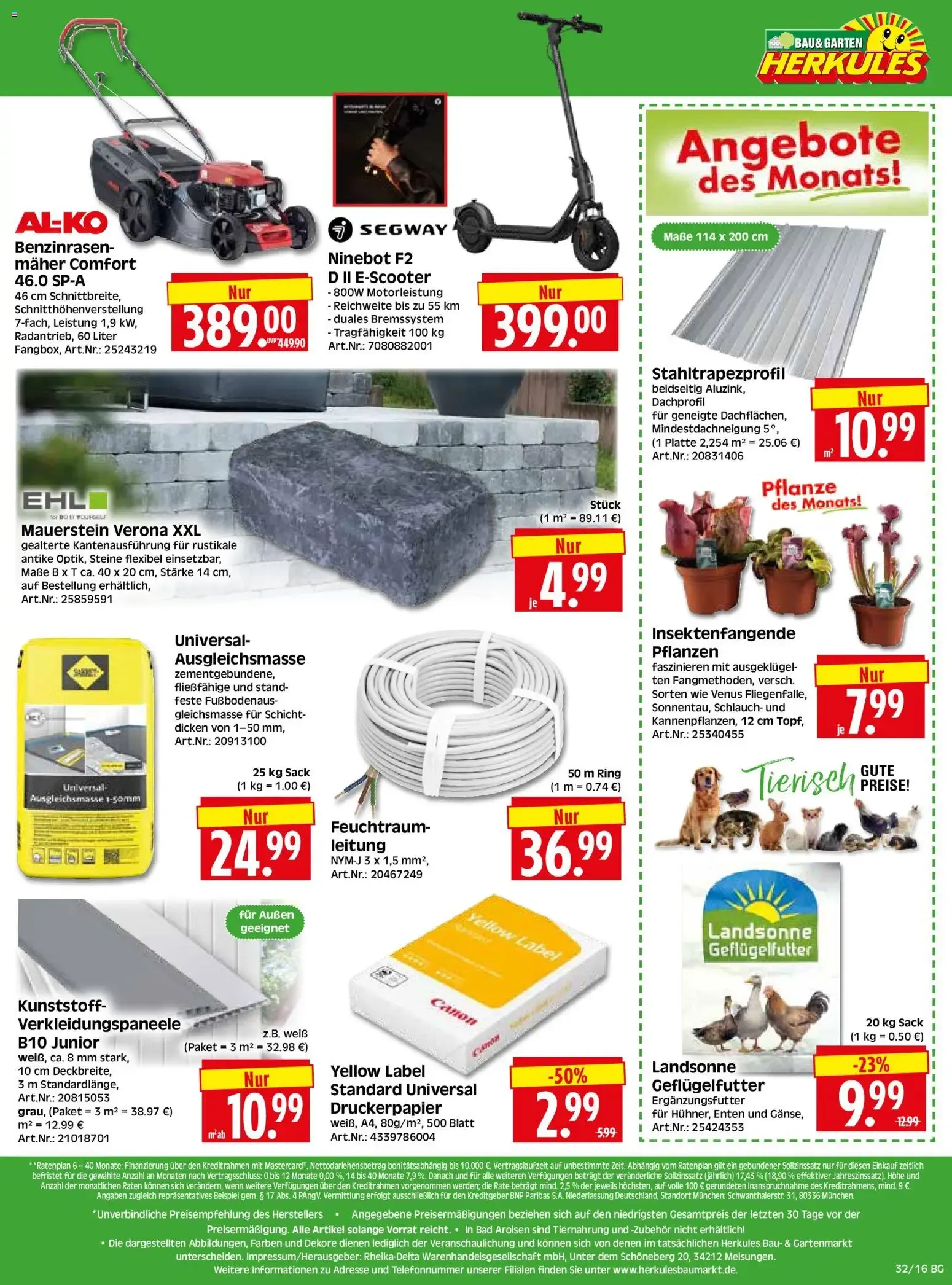 HERKULES Bau & Garten (ab 03.08.2026) zum Blättern von 3. August bis 8. August 2026 - Prospekt seite 16