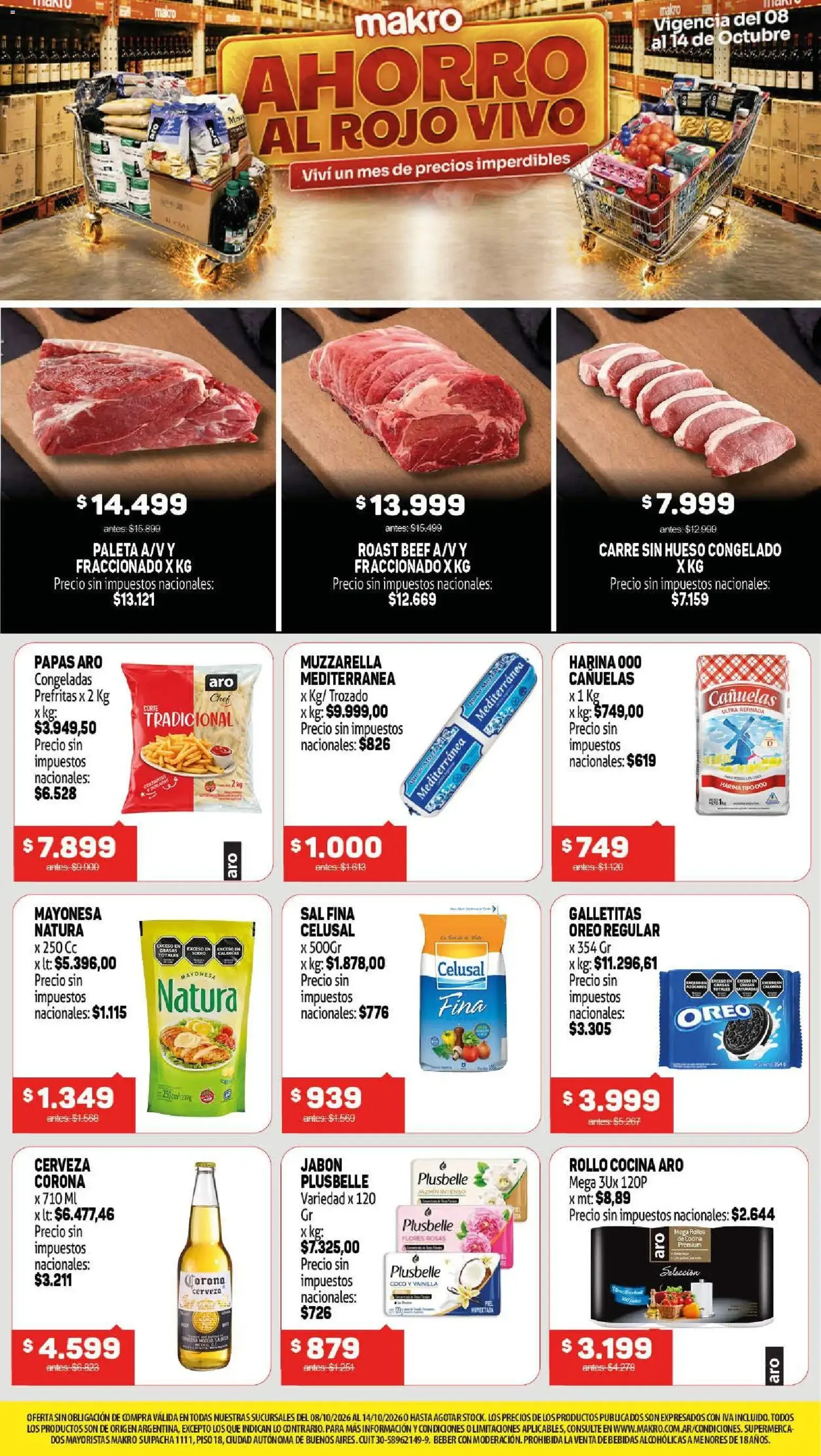 Ofertas de Makro Ahorro al Rojo Vivo 8 de octubre al 14 de octubre 2026 - Página 1 del catálogo
