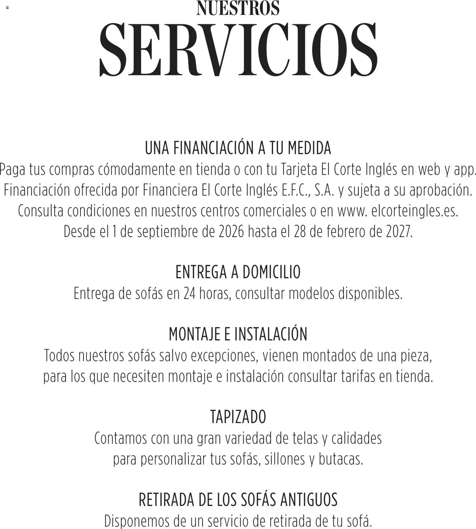 Catálogo de El Corte Inglés Sofás 21 de septiembre al 28 de febrero 2027 - Página 4