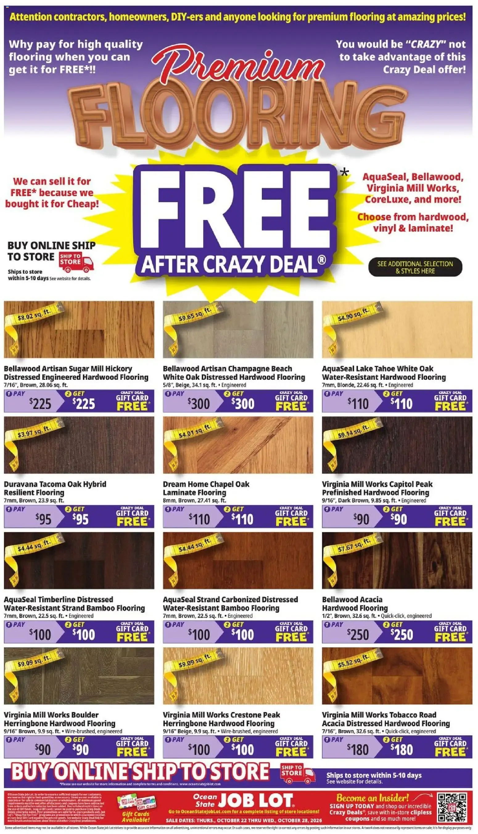 Weekly promotion Ocean State Job Lot Weekly Ad (10/22 - 10/28 2026) - Flyer spanning from October 22 to October 28 2026 - Page 20 for Catalogue 365