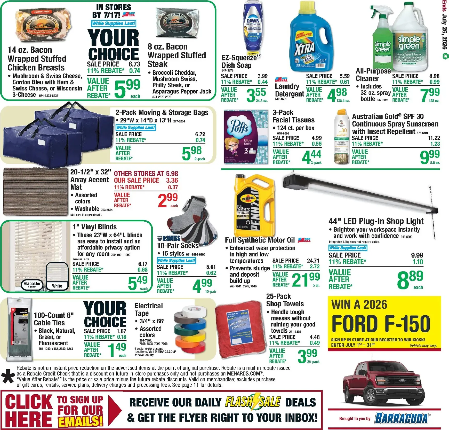 Weekly ad Current Menards - 11% Rebate Sale leaflet valid from Thursday 07/16/2026 to Sunday 07/26/2026 from July 16 to July 26 2026 - Page 20