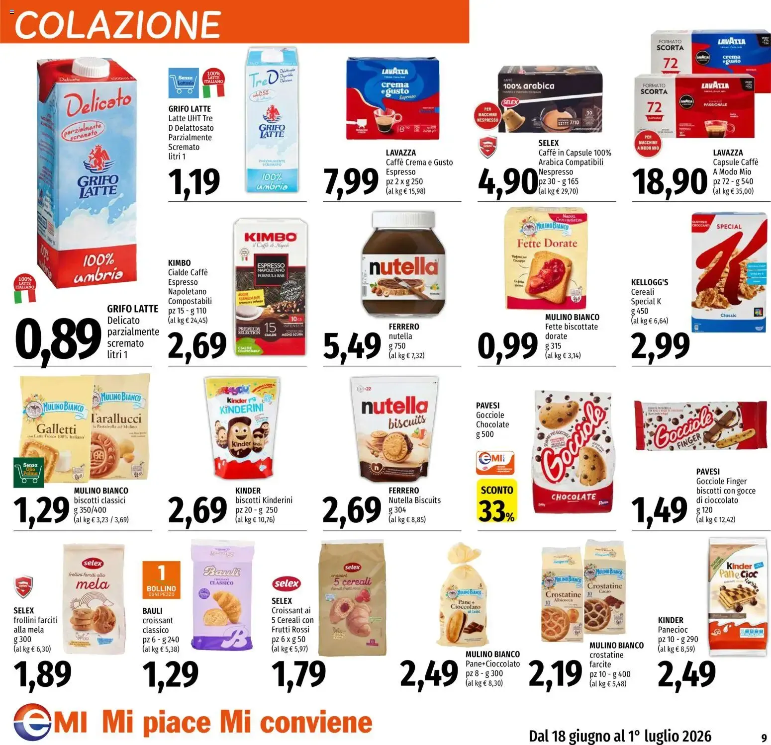 EMI volantino dal 18/06/2026 - online Offerte da 18 giugno a 1 luglio di 2026 - Pagina del volantino 9