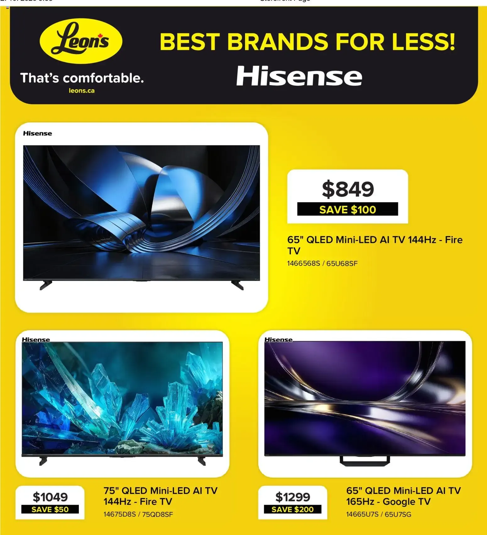 Leon's: Samsung TV Offers / Best Brands For Less from October 22 to October 28 2026 - flyer page 7