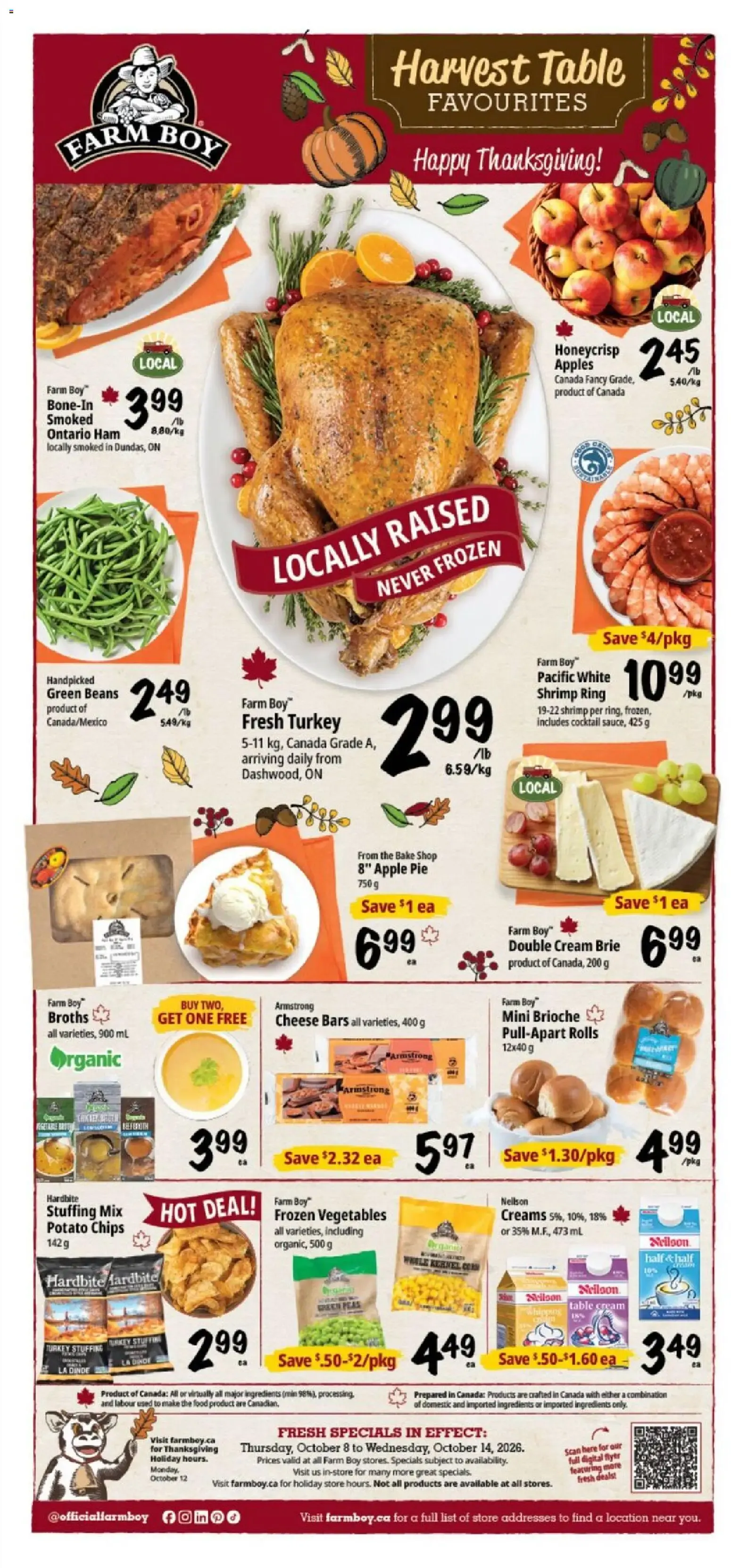 Farm Boy Harvest Table Favourites from October 8 to October 14 2026 - flyer page 1