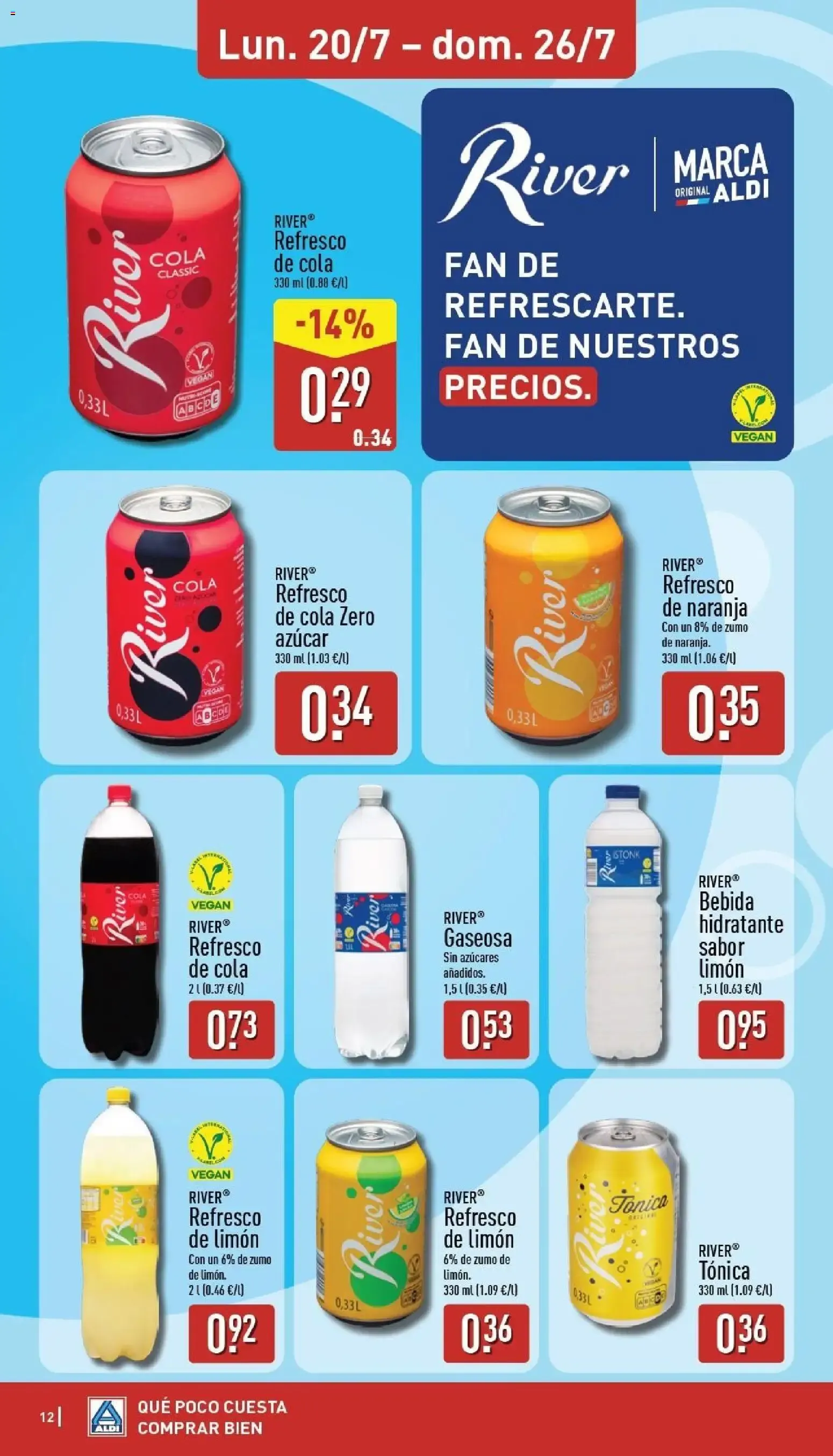 Catálogo de Aldi: Frescura a precios para tirarse a la piscina 20 de julio al 26 de julio 2026 - Página 12