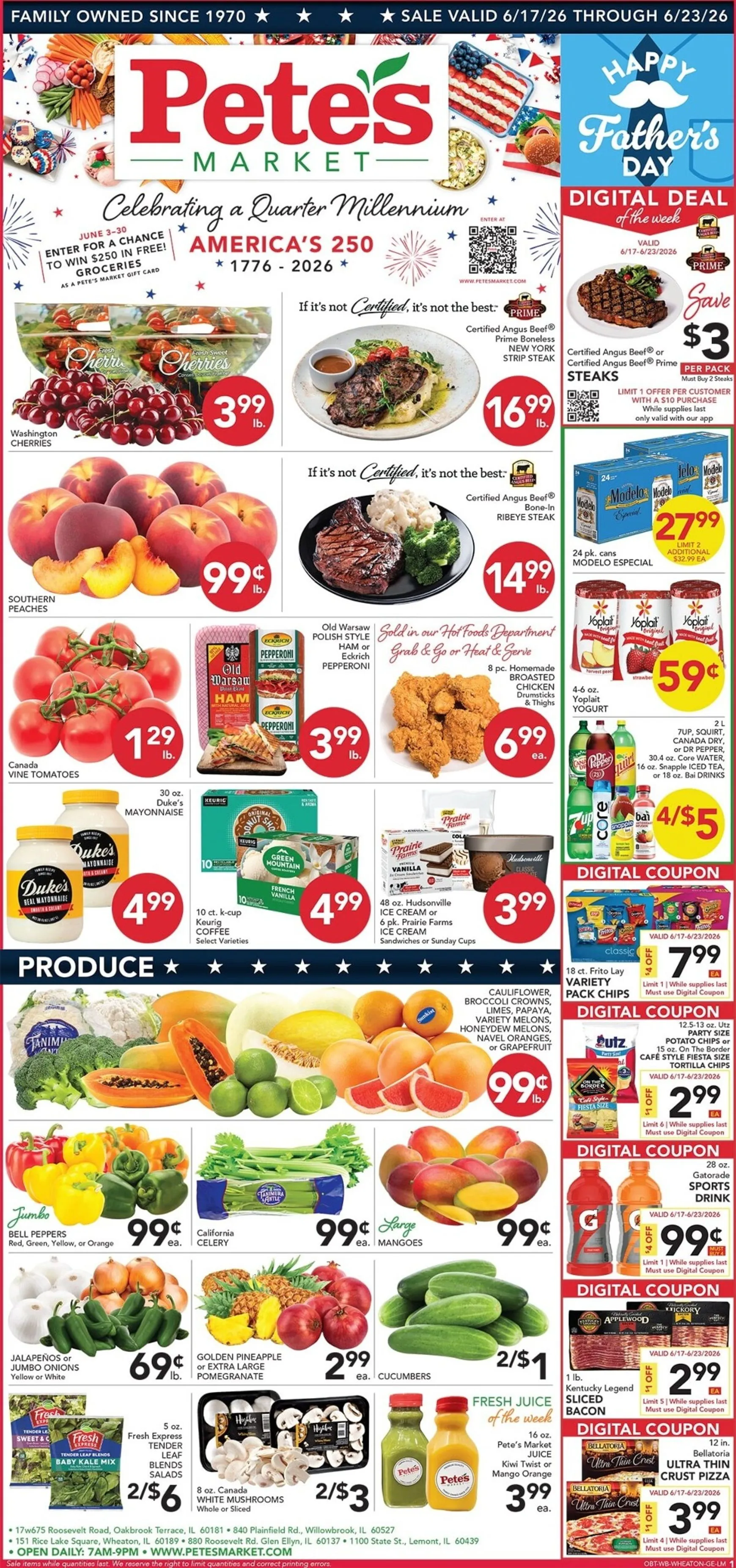 Weekly ad Current Pete's Fresh Market - Oakbrook Terrace leaflet valid from Wednesday 06/17/2026 to Tuesday 06/23/2026 from June 17 to June 23 2026 - Page 1