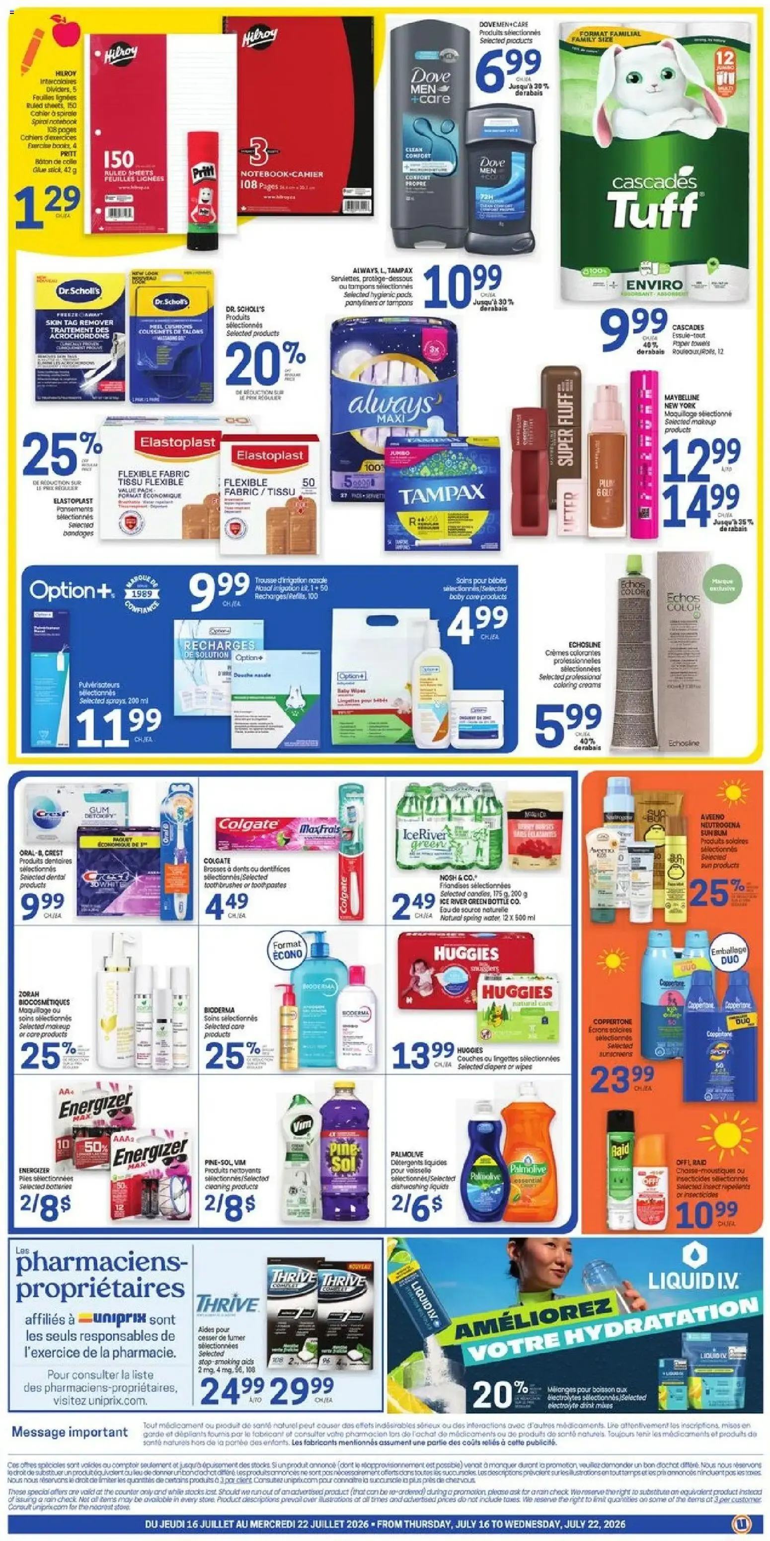 Uniprix weekly flyer / circulaire from Jul 16, 2026 > weekly specials & deals from July 16 to July 22 2026 - flyer page 2