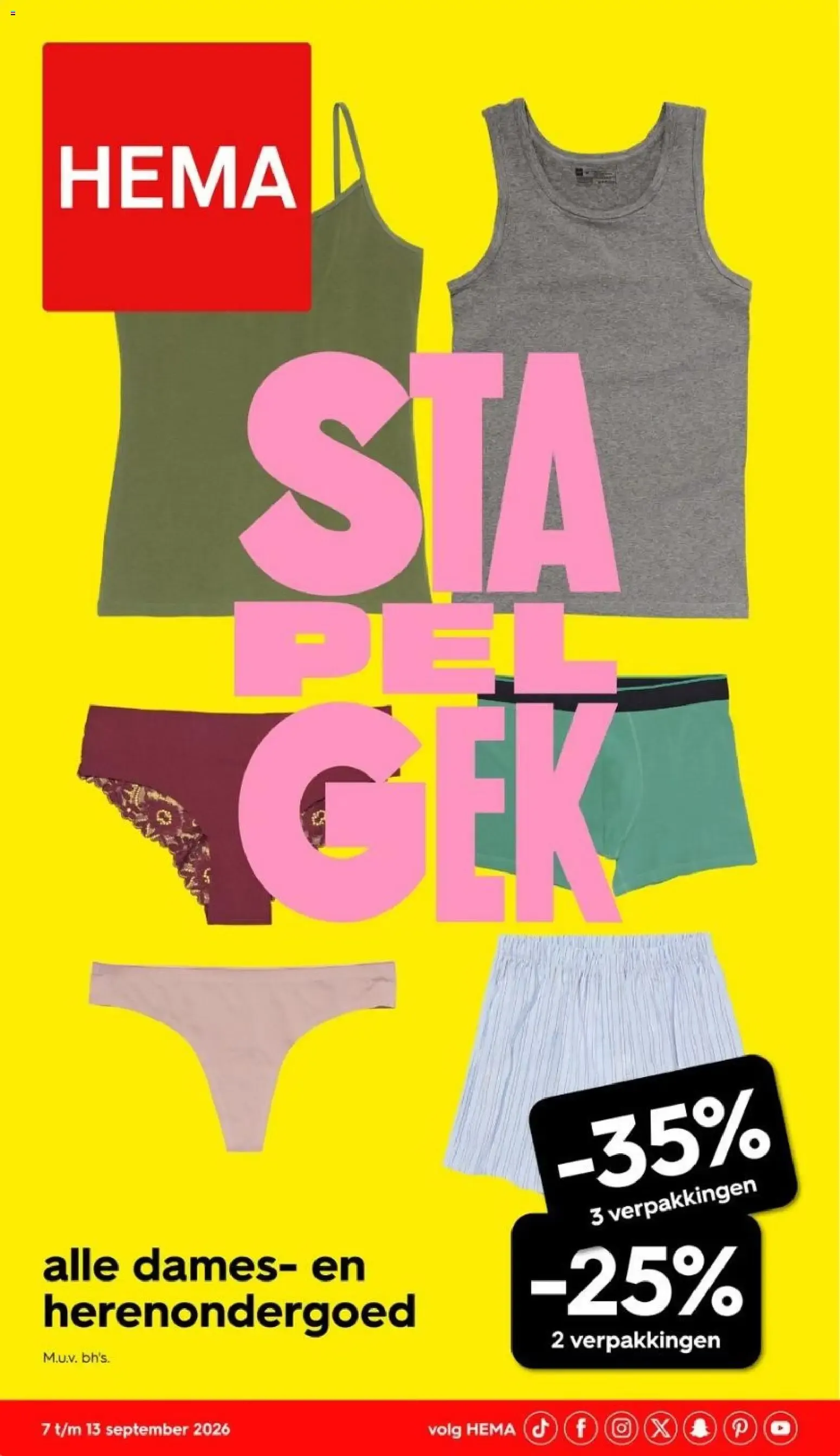 Hema: Ofertas en ropa interior van 7 september tot 13 september 2026 - Folder pagina 1