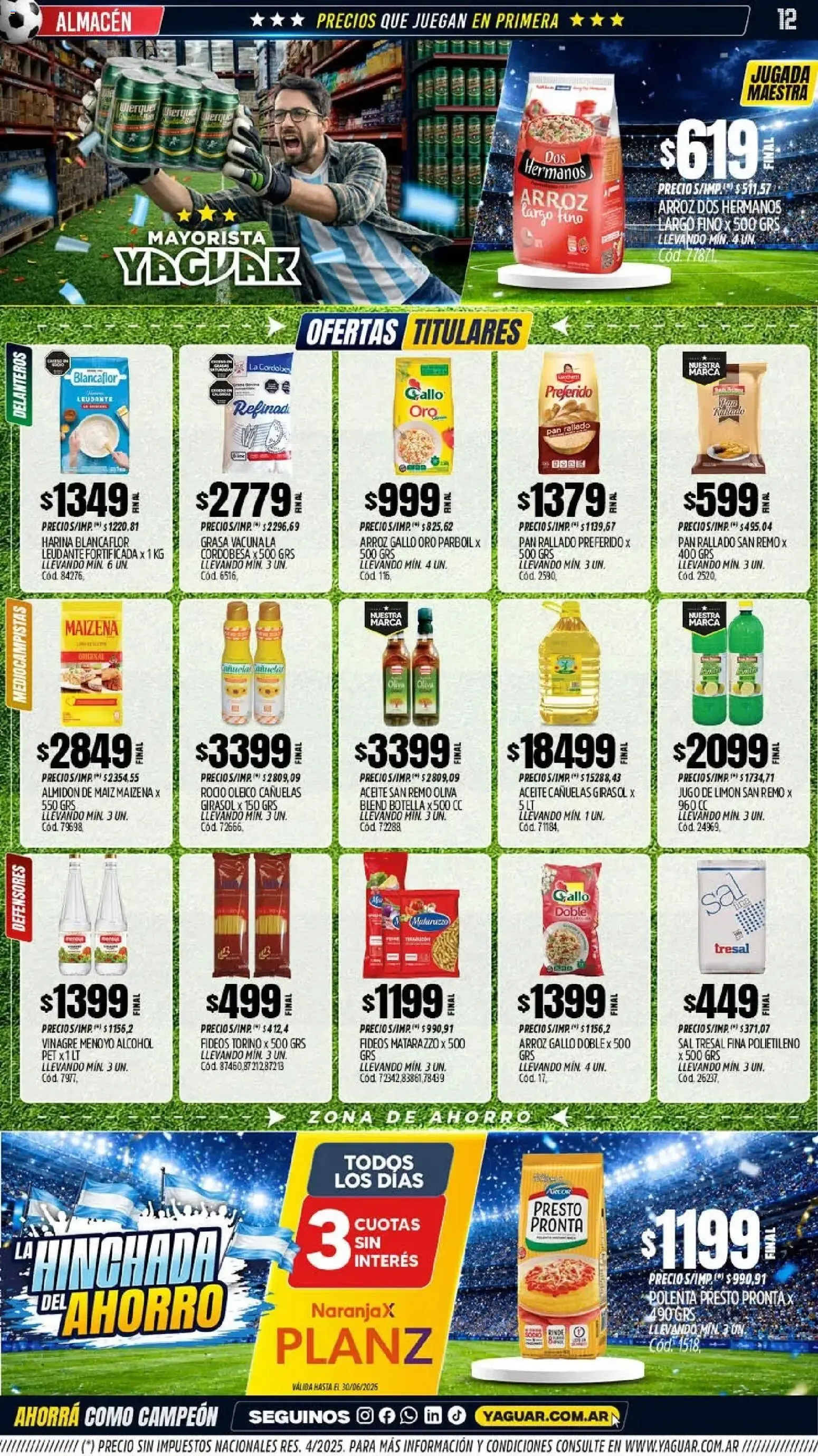 Ofertas de Mayorista Yaguar: La Hinchada del Ahorro 15 de junio al 21 de junio 2026 - Página 11 del catálogo