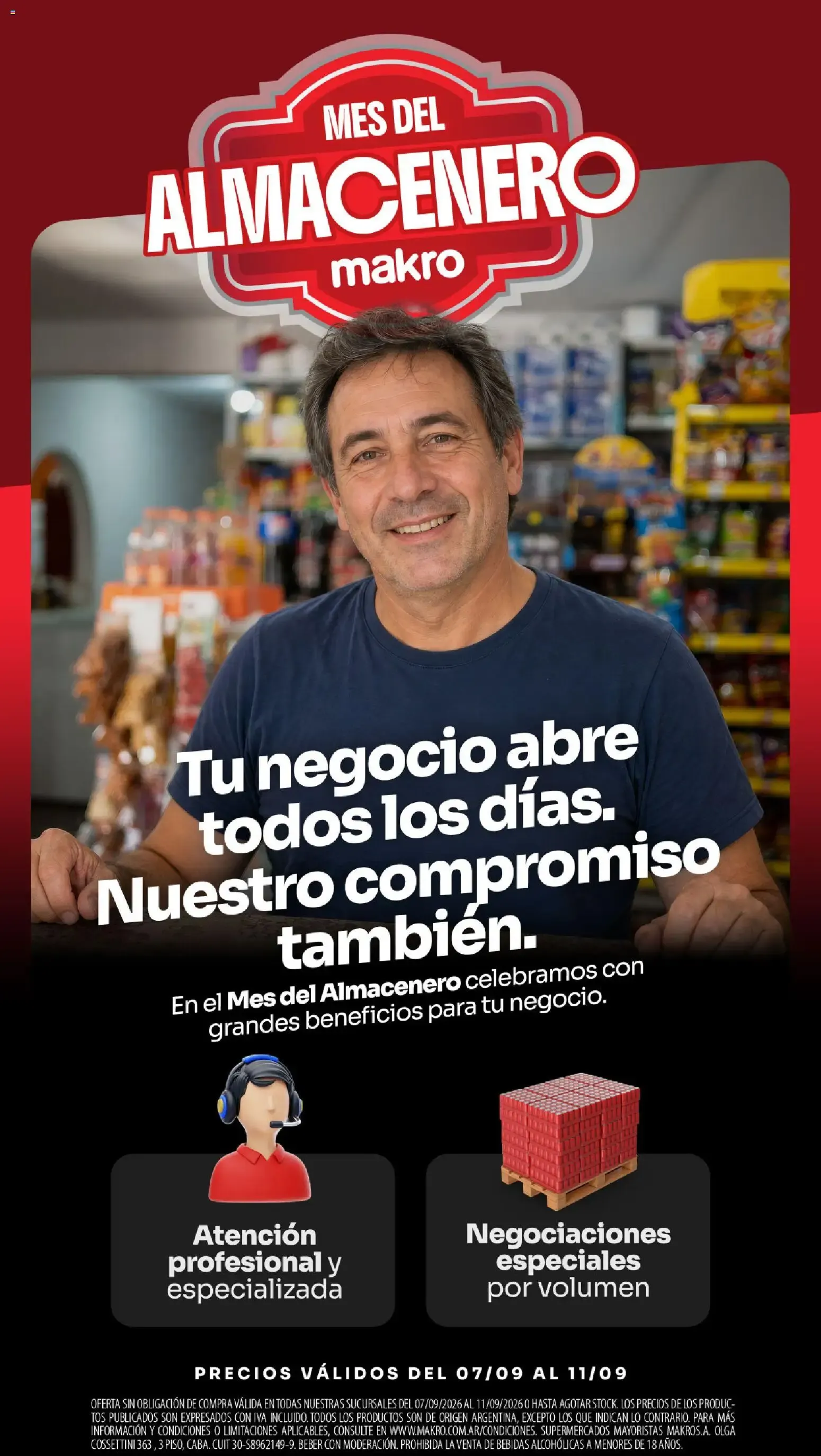 Makro Mes del almacenero del 07/09/2026 - 11/09/2026