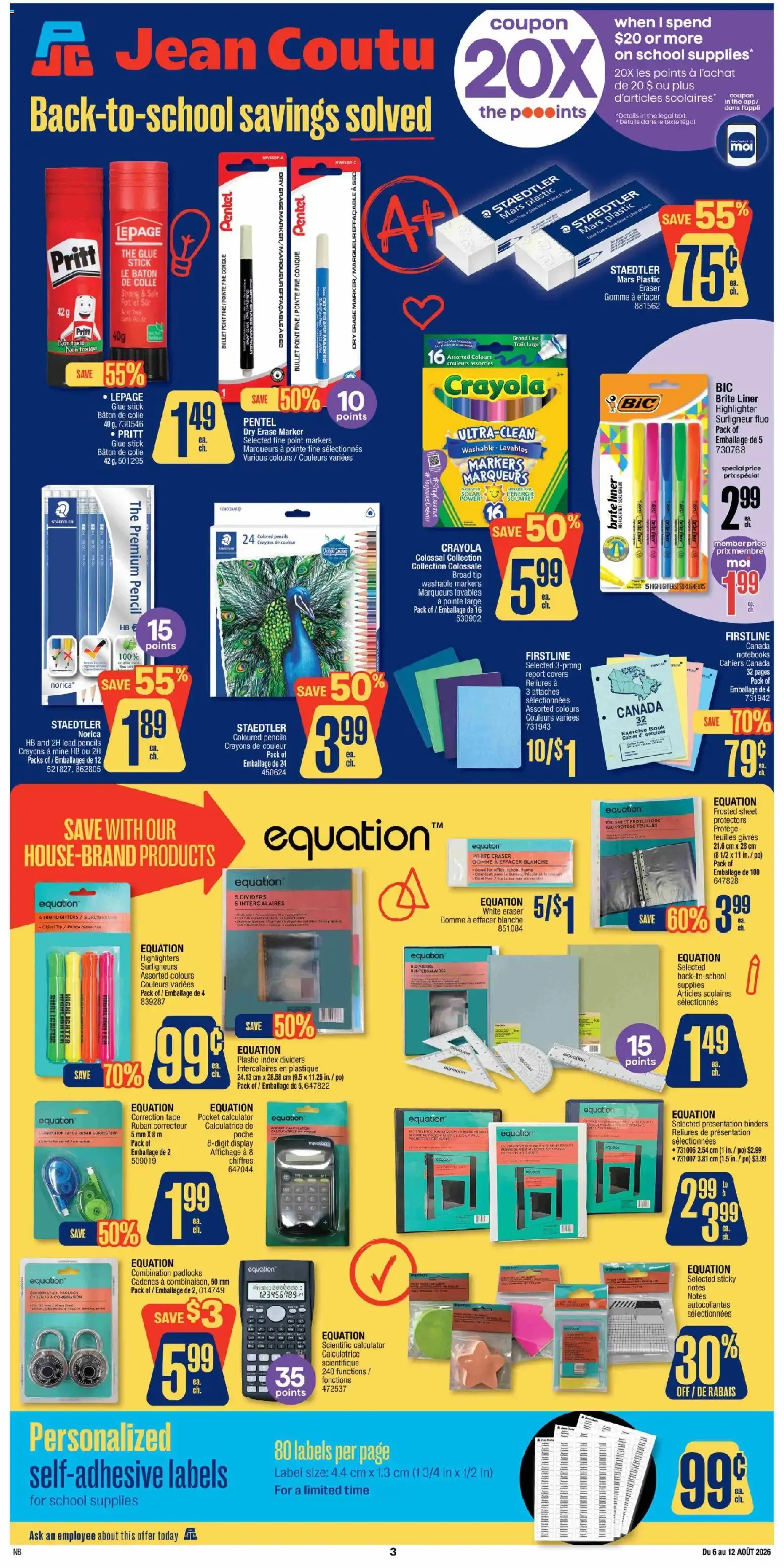 Jean Coutu flyer - School Booklet from August 6 to August 12 2026 - flyer page 1