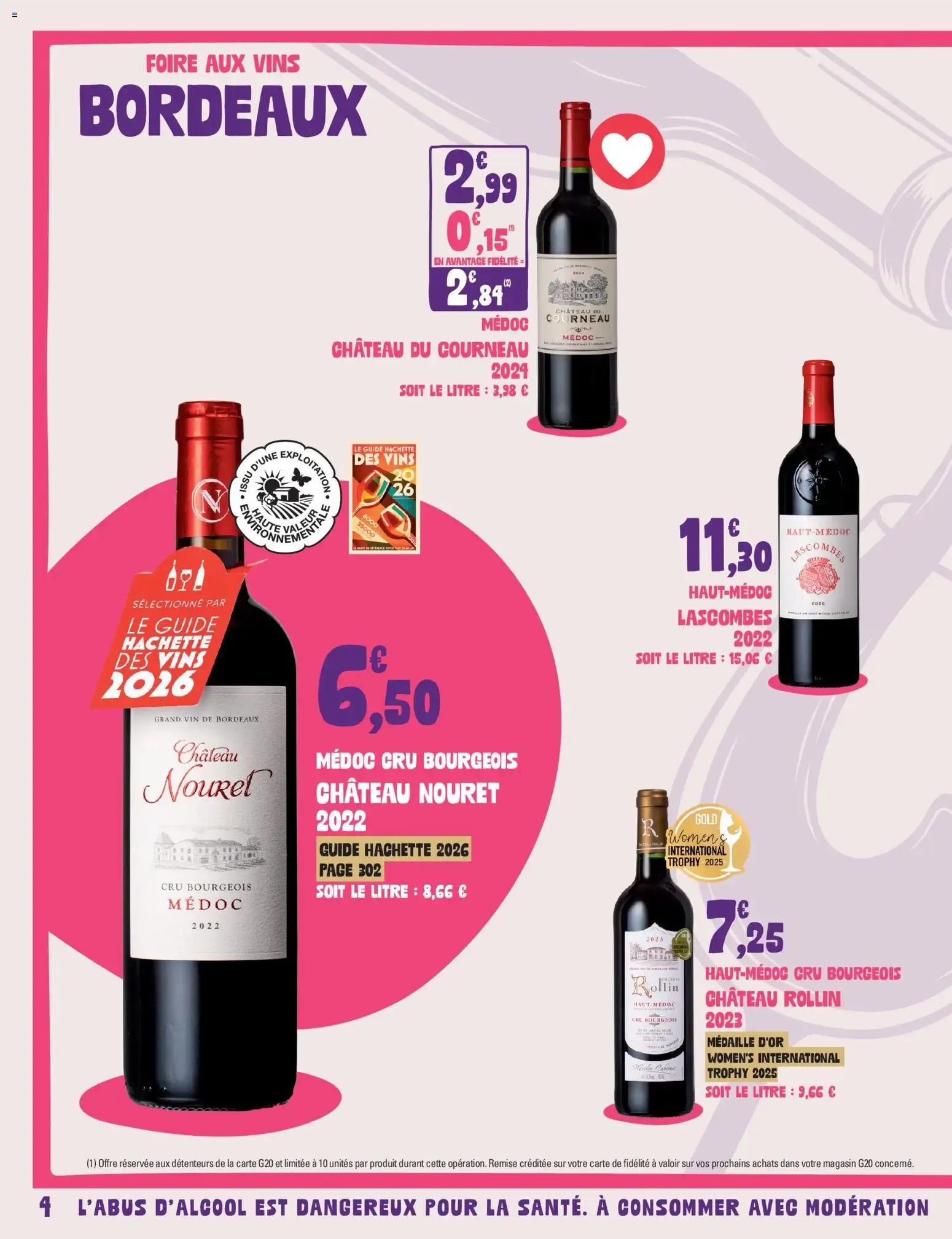 Foire aux Vins Supermarchés G20 du 23 septembre au 11 octobre 2026 - Catalogue page 4