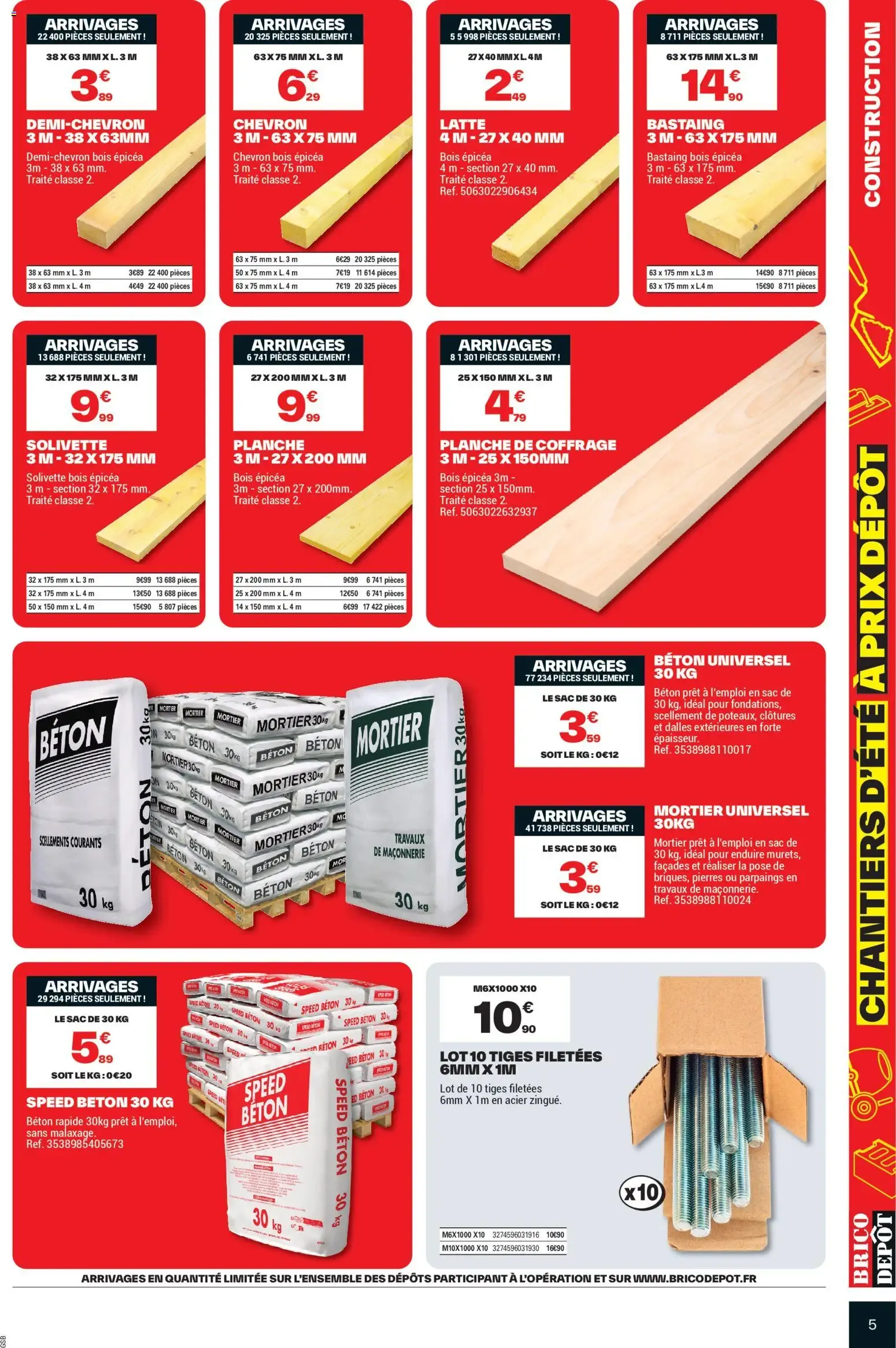 CHANTIERS D'ÉTÉ À PRIX DÉPÔT du 3 juillet au 16 juillet 2026 - Catalogue page 5