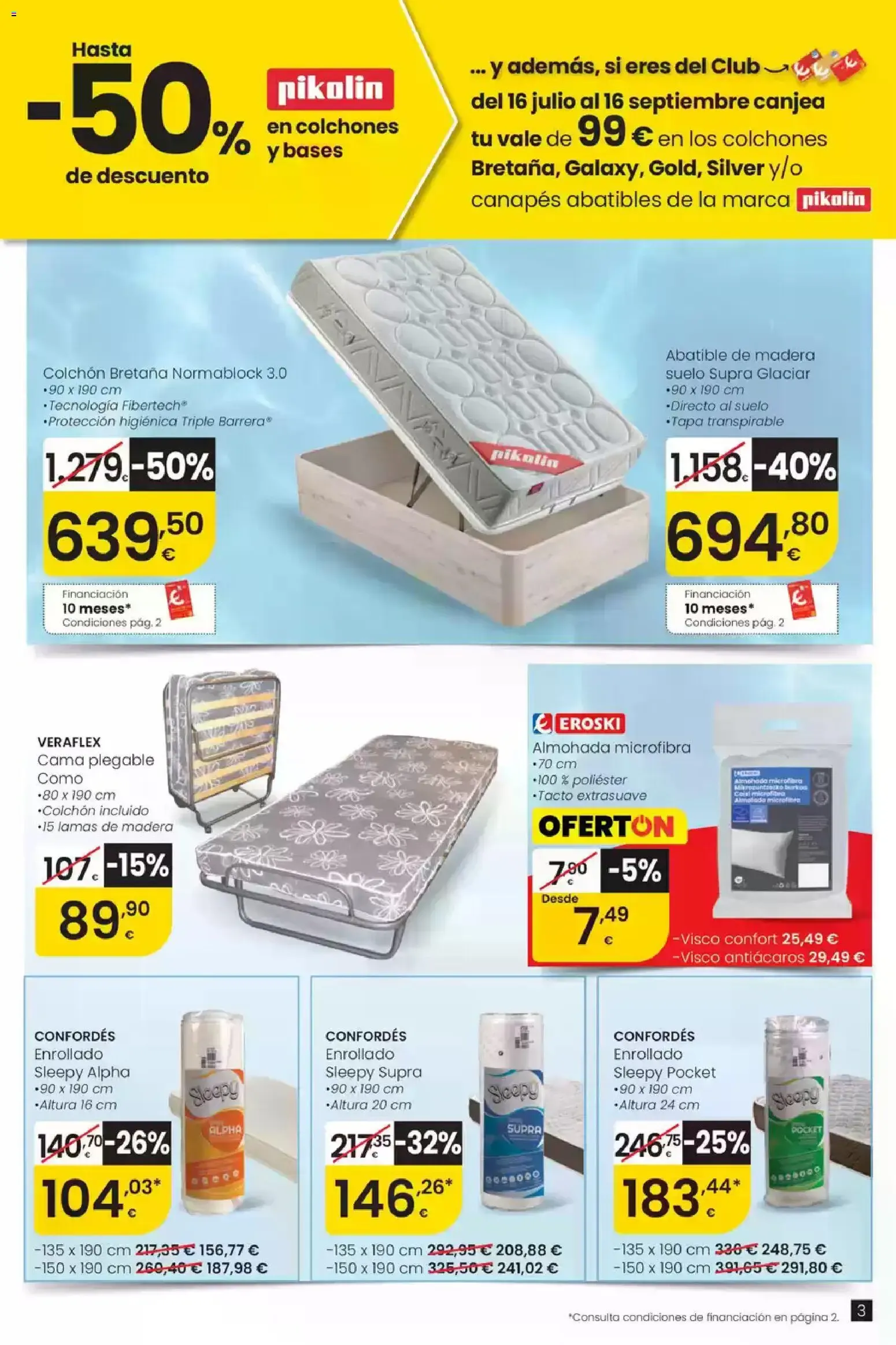 Catálogo de Eroski - Oferta Colchón Pikolin Maren 2.0 HR 16 de julio al 12 de agosto 2026 - Página 3