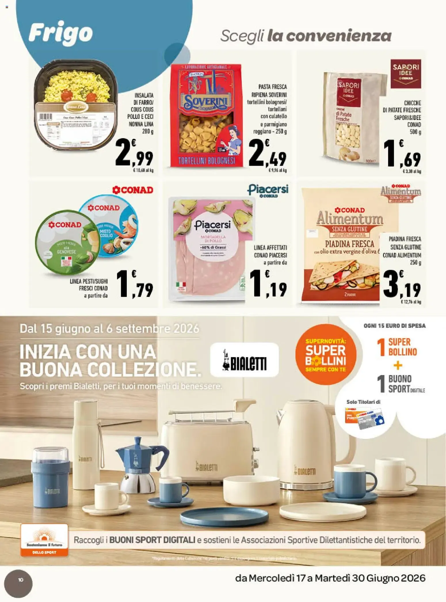 tuday CONAD - Gusto Italiano in Tavola da 17 giugno a 30 giugno di 2026 - Pagina del volantino 10