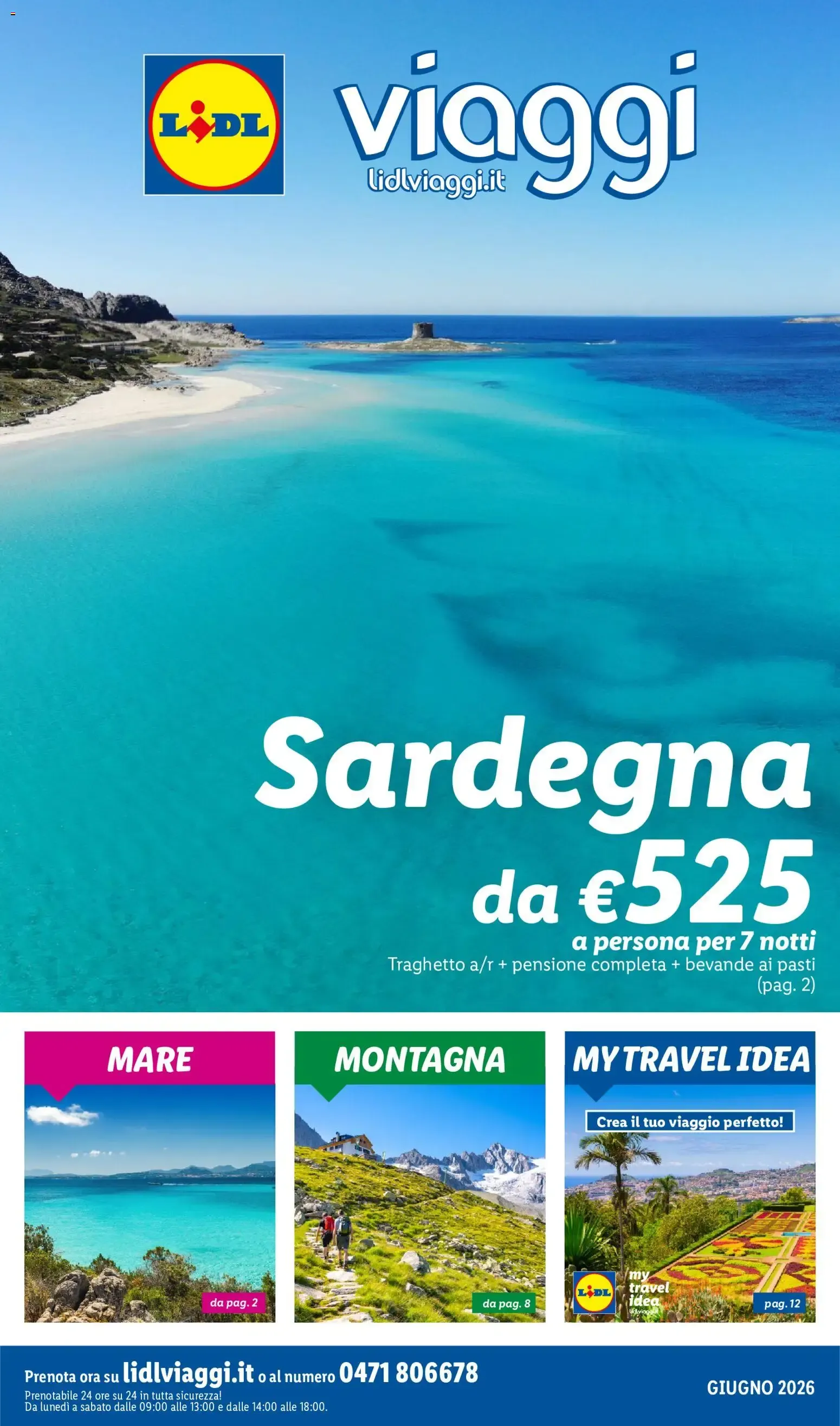 Lidl Viaggi - Sardegna da 1 giugno a 30 giugno di 2026 - Pagina del volantino 1
