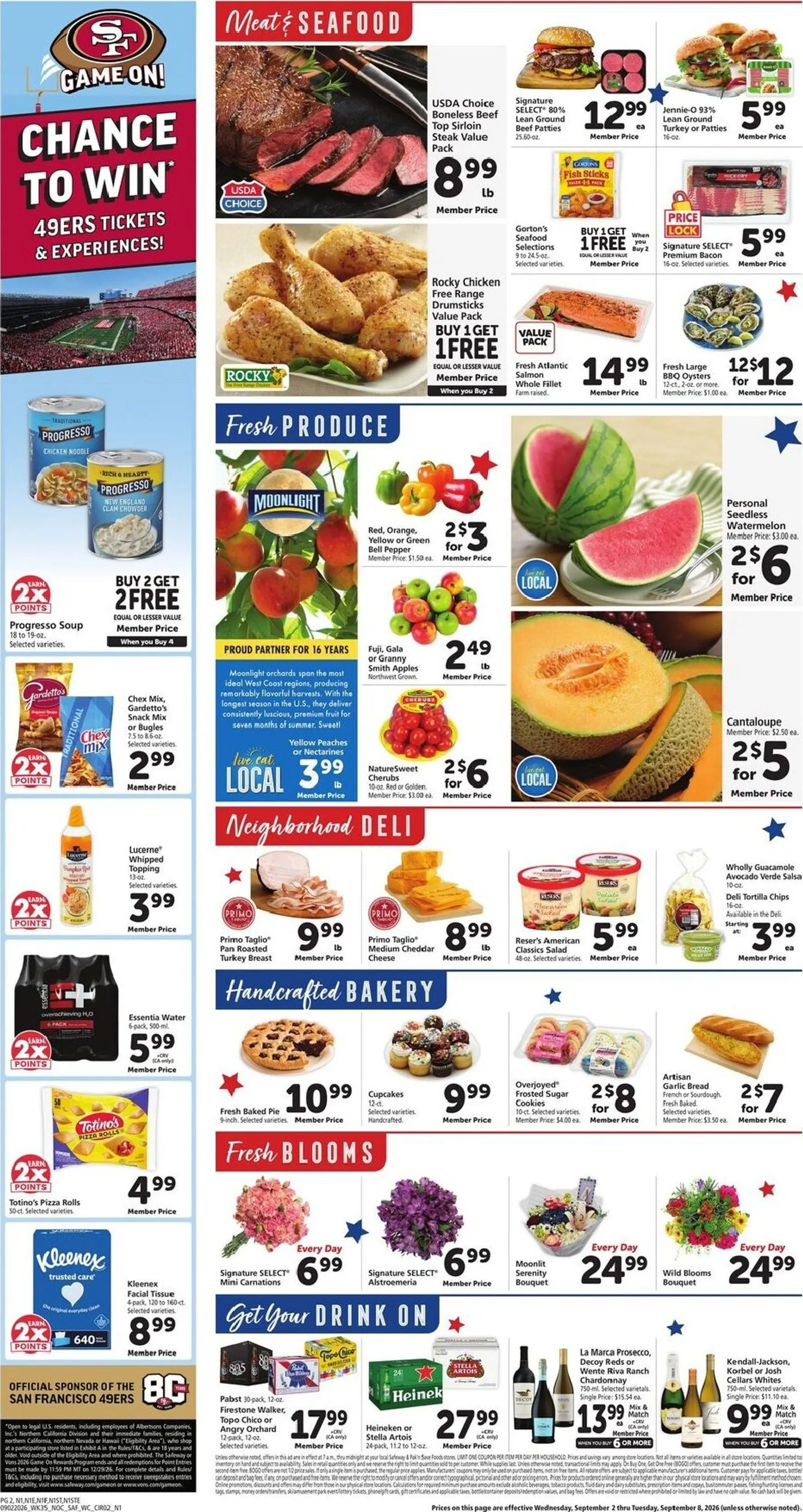 Weekly promotion Safeway Weekly Ad spanning from September 2 to September 8 2026 - Page 2 for Catalogue 365