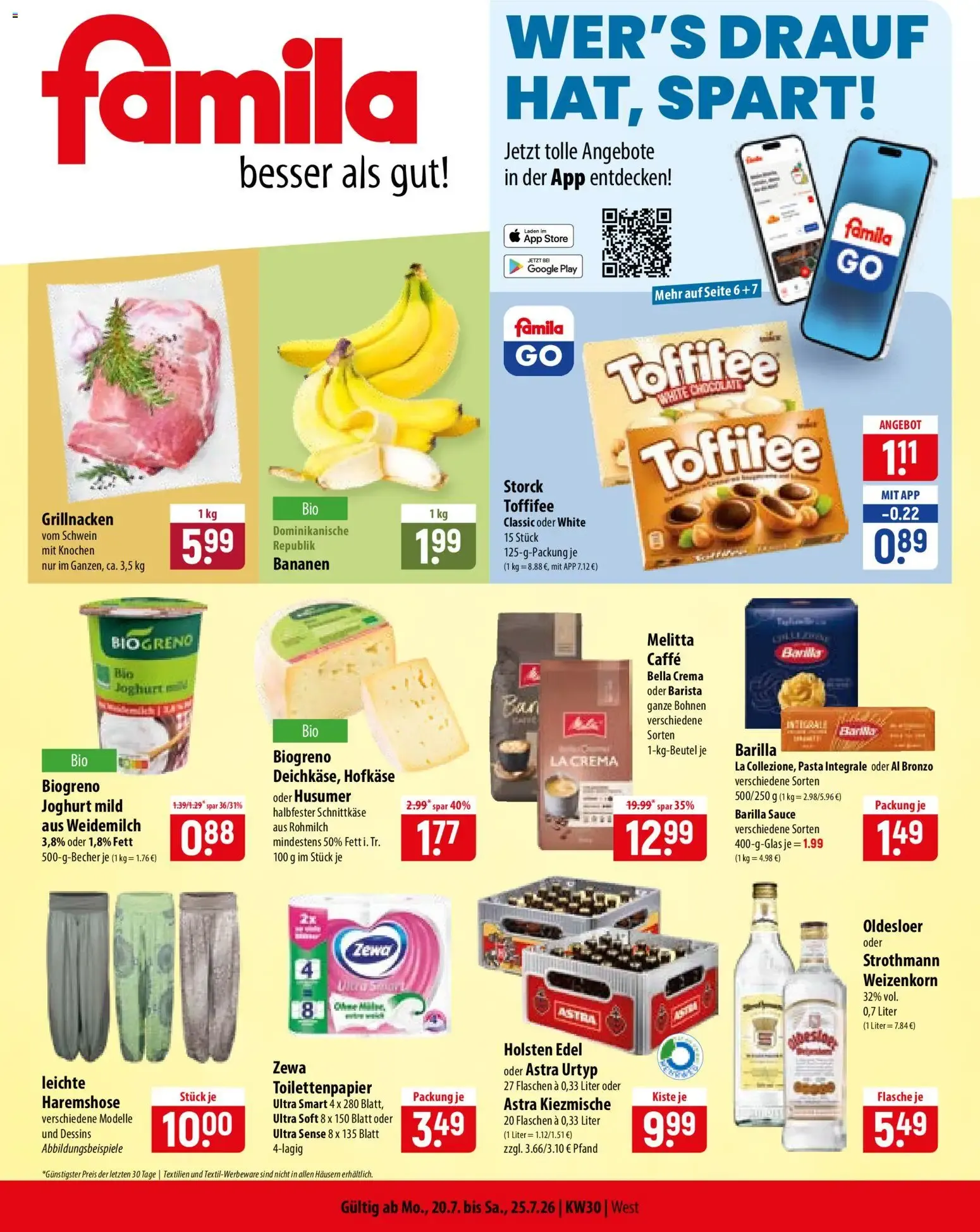 Famila Prospekt (ab 20.07.2026) zum Blättern von 20. Juli bis 25. Juli 2026 - Prospekt seite 1