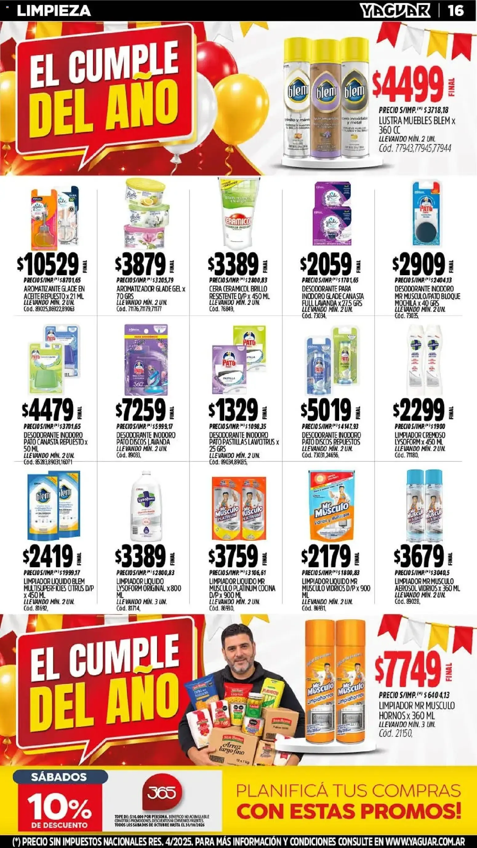 Ofertas de Yaguar Mayorista - El Cumple del Año 38 26 de octubre al 1 de noviembre 2026 - Página 18 del catálogo