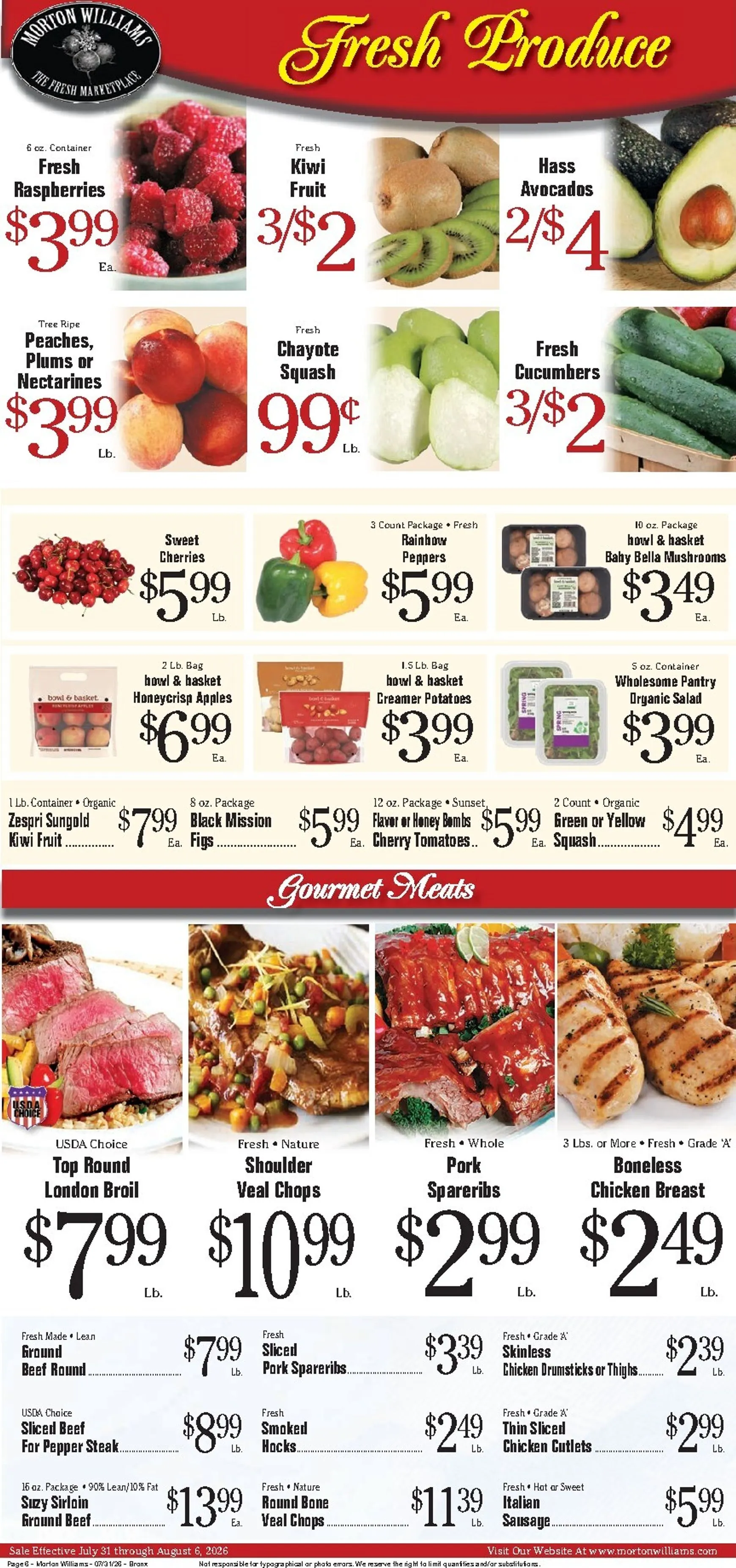 Weekly ad Current Morton Williams - Bronx leaflet valid from Friday 07/31/2026 to Thursday 08/06/2026 from July 31 to August 6 2026 - Page 6