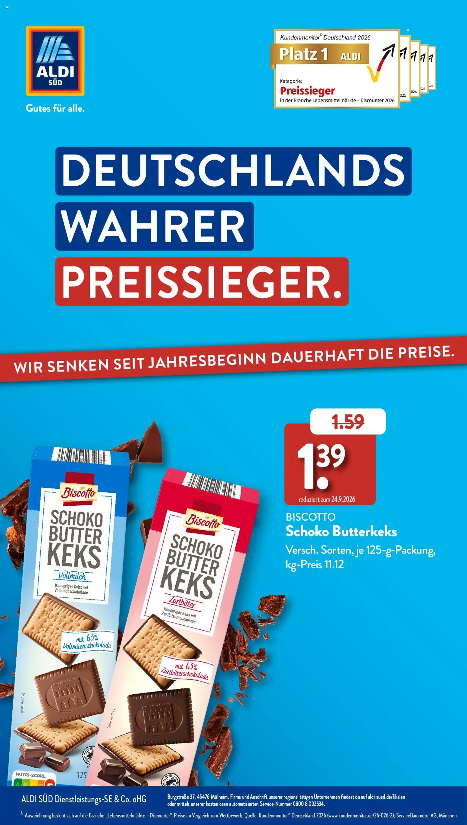 Aldi Süd Sonderprospekt (ab 24.09.2026) zum Blättern von 24. September bis 30. September 2026 - Prospekt seite 1