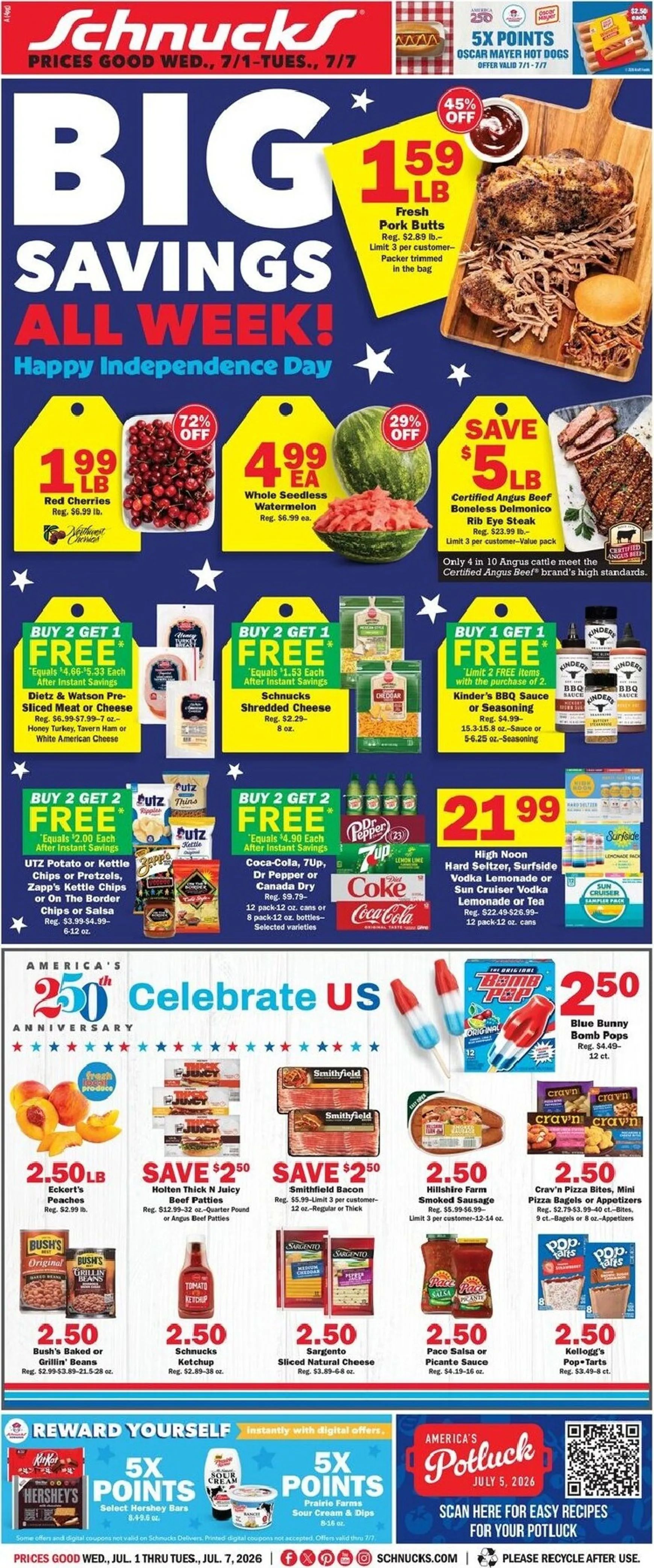 Weekly ad BIG SAVINGS ALL WEEK! Happy Independence Day from July 1 to July 7 2026 - Page 1