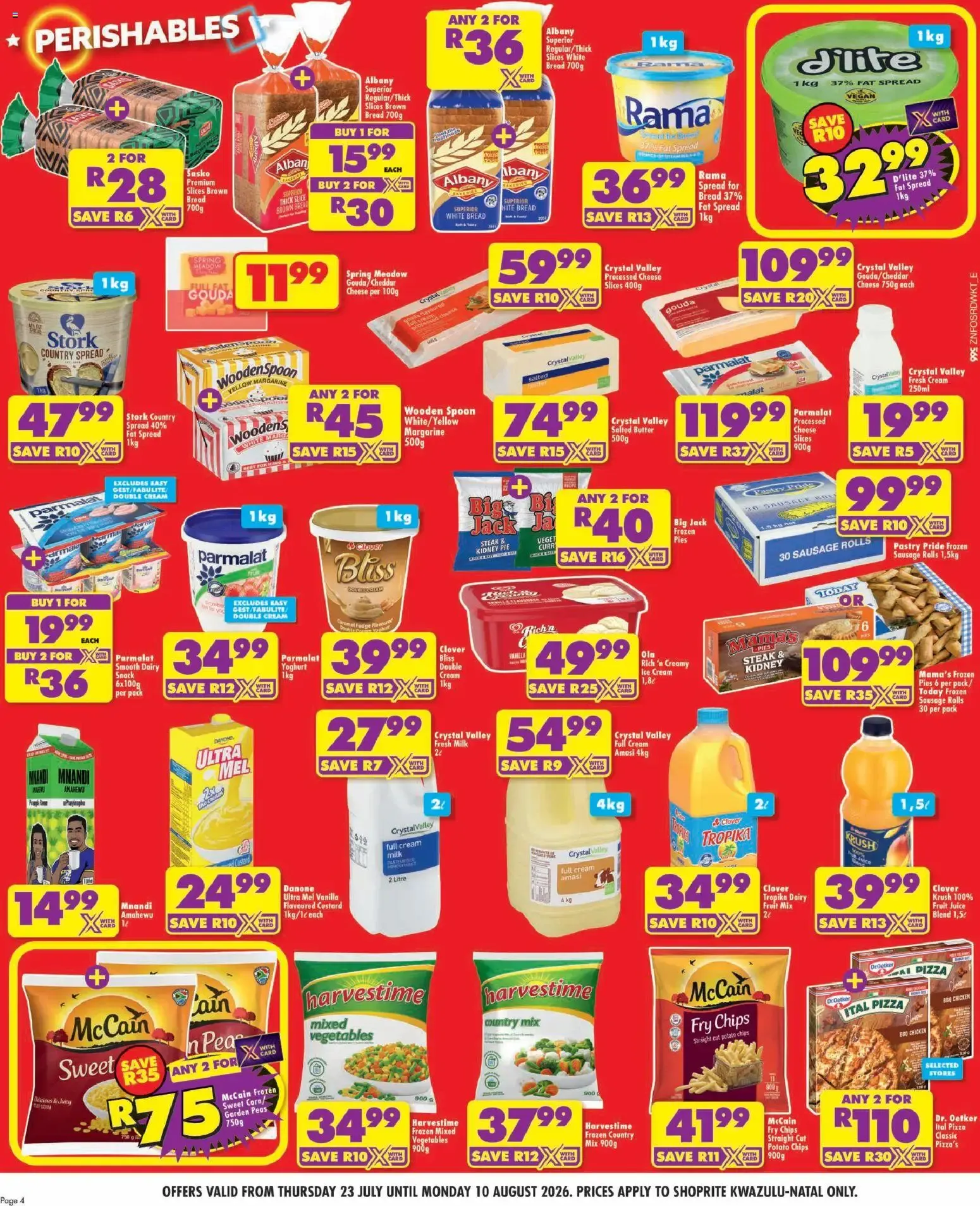 Shoprite: It's Our Major Low Price Birthday from 23 July to 10 August 2026 - Catalogue Page 4