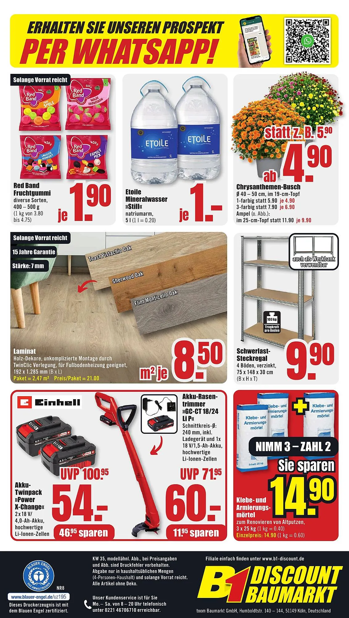 B1 Discount Baumarkt Prospekt woche 34 von 22. August bis 28. August 2026 - Prospekt seite 8