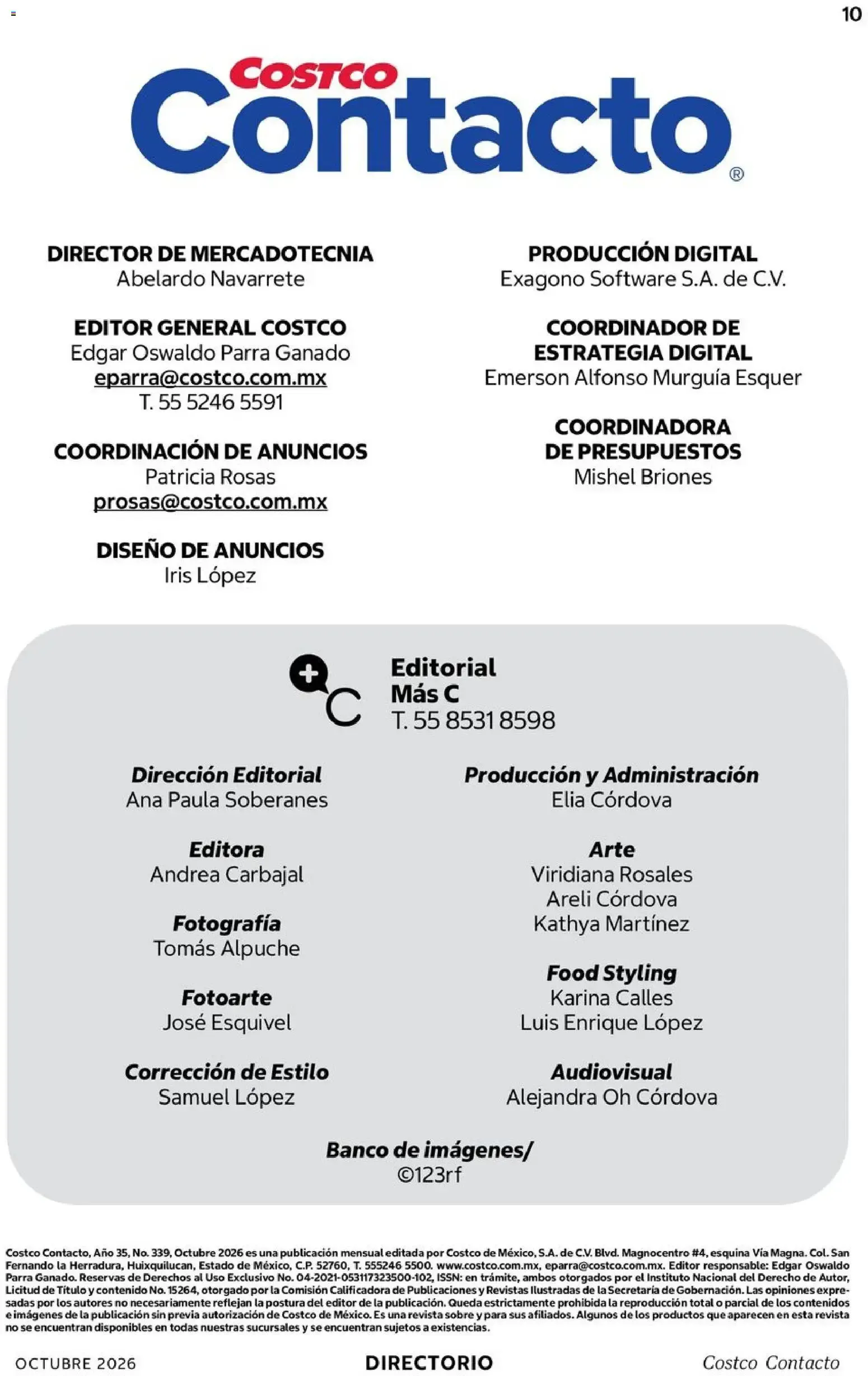 Catálogo de Costco Contacto: Navidad en Costco 1 de octubre al 31 de octubre 2026 - Pagina 10