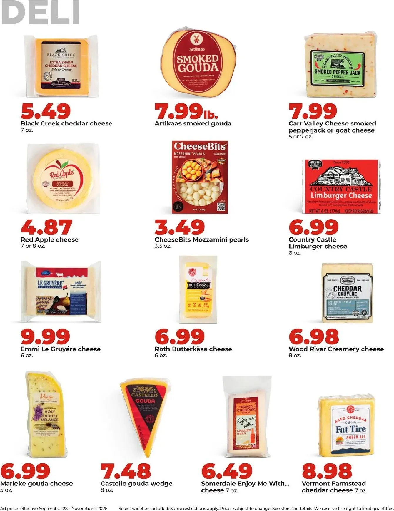 Weekly promotion Current Hy Vee - Deals Good ALL Month Long leaflet valid from Monday 09/28/2026 to Sunday 11/01/2026 spanning from September 28 to November 1 2026 - Page 6 for Catalogue 365