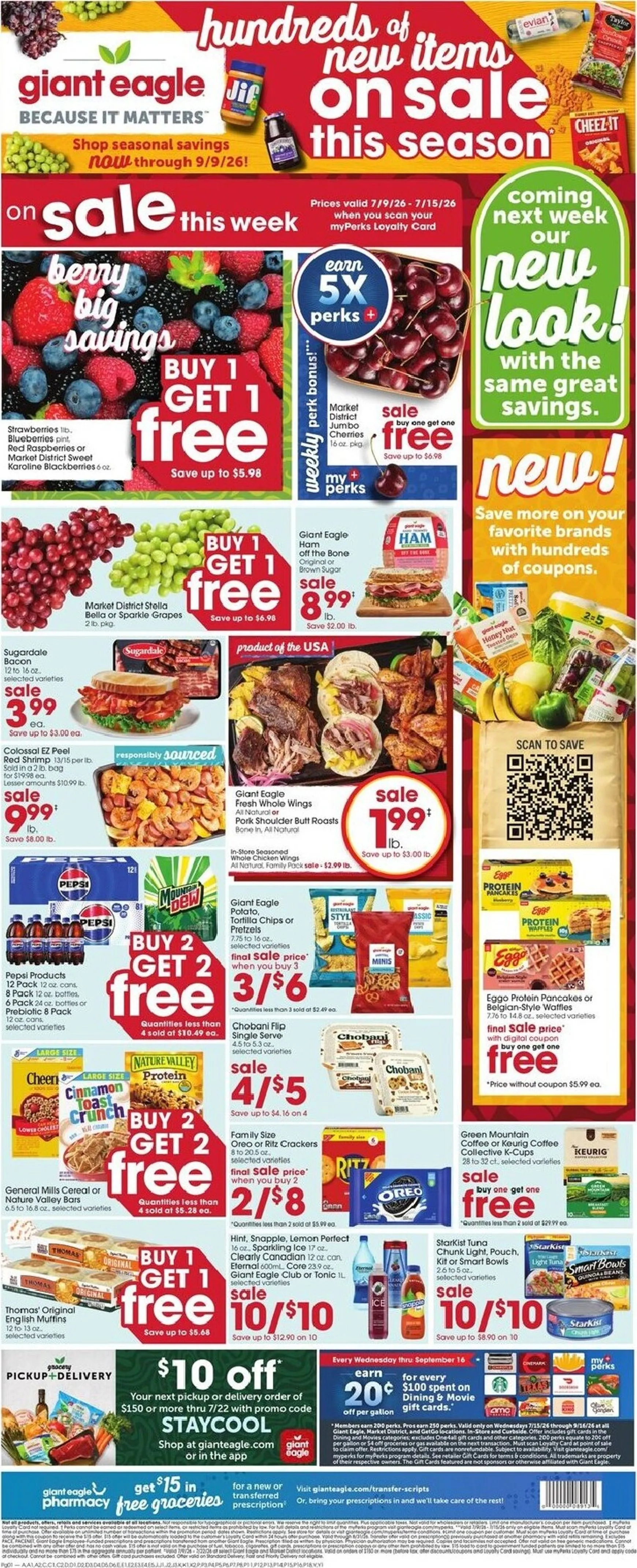 Current Giant Eagle leaflet valid from Thursday 07/09/2026 to Wednesday 07/15/2026