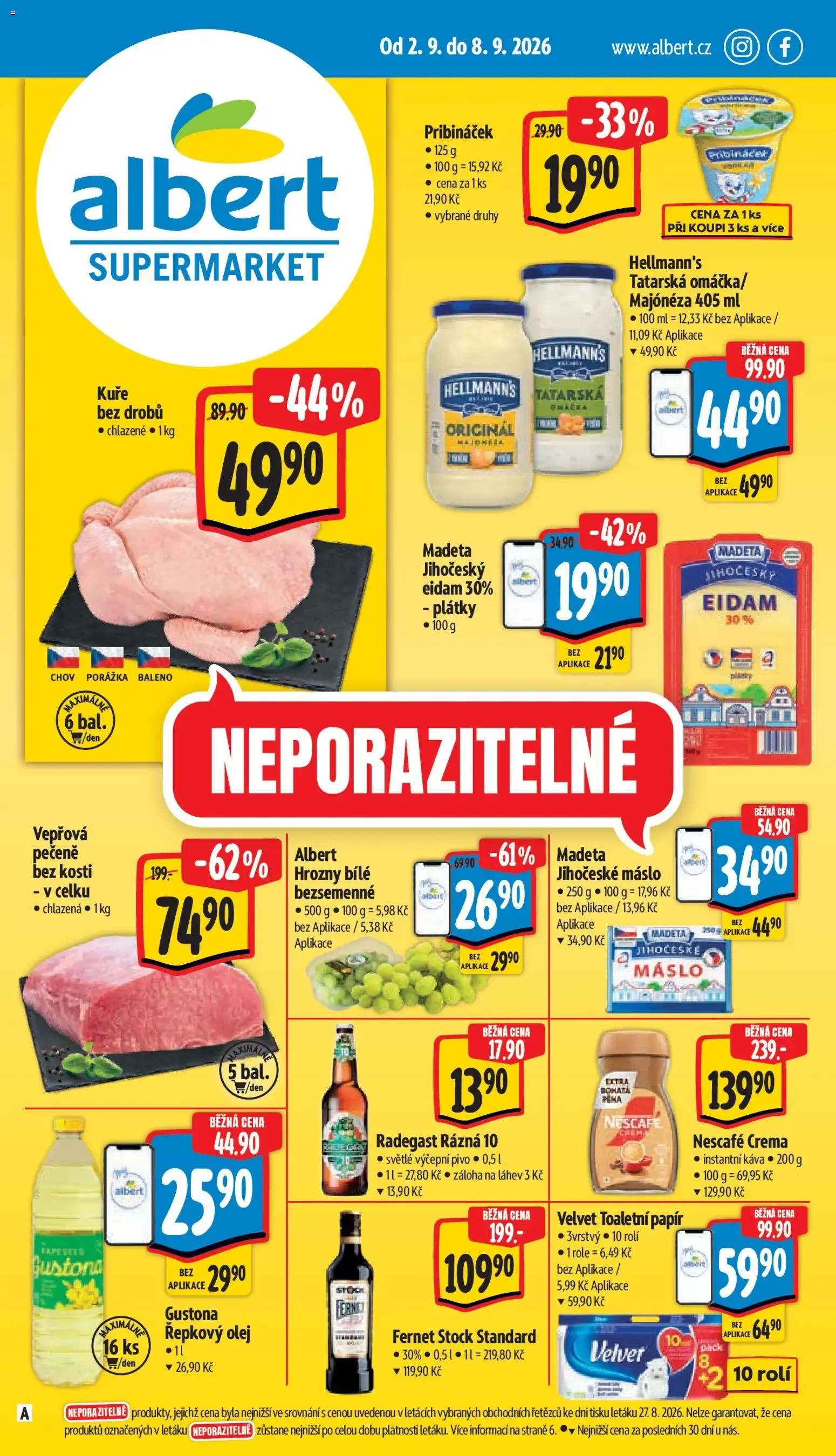 Albert leták - Supermarket od 02.09.2026 - Akční leták - 2. září 8. září 2026 - Page 1