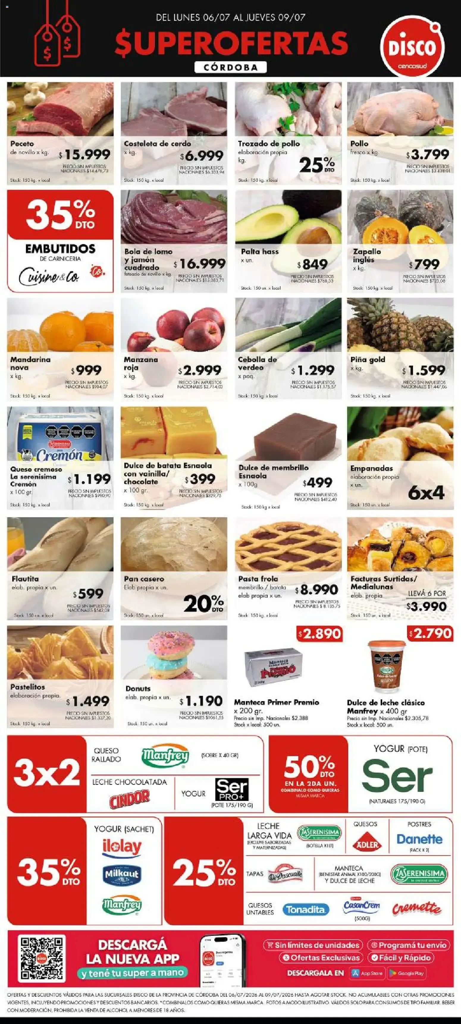 Ofertas de Disco - Super Ofertas Córdoba 6 de julio al 9 de julio 2026 - Página 1 del catálogo