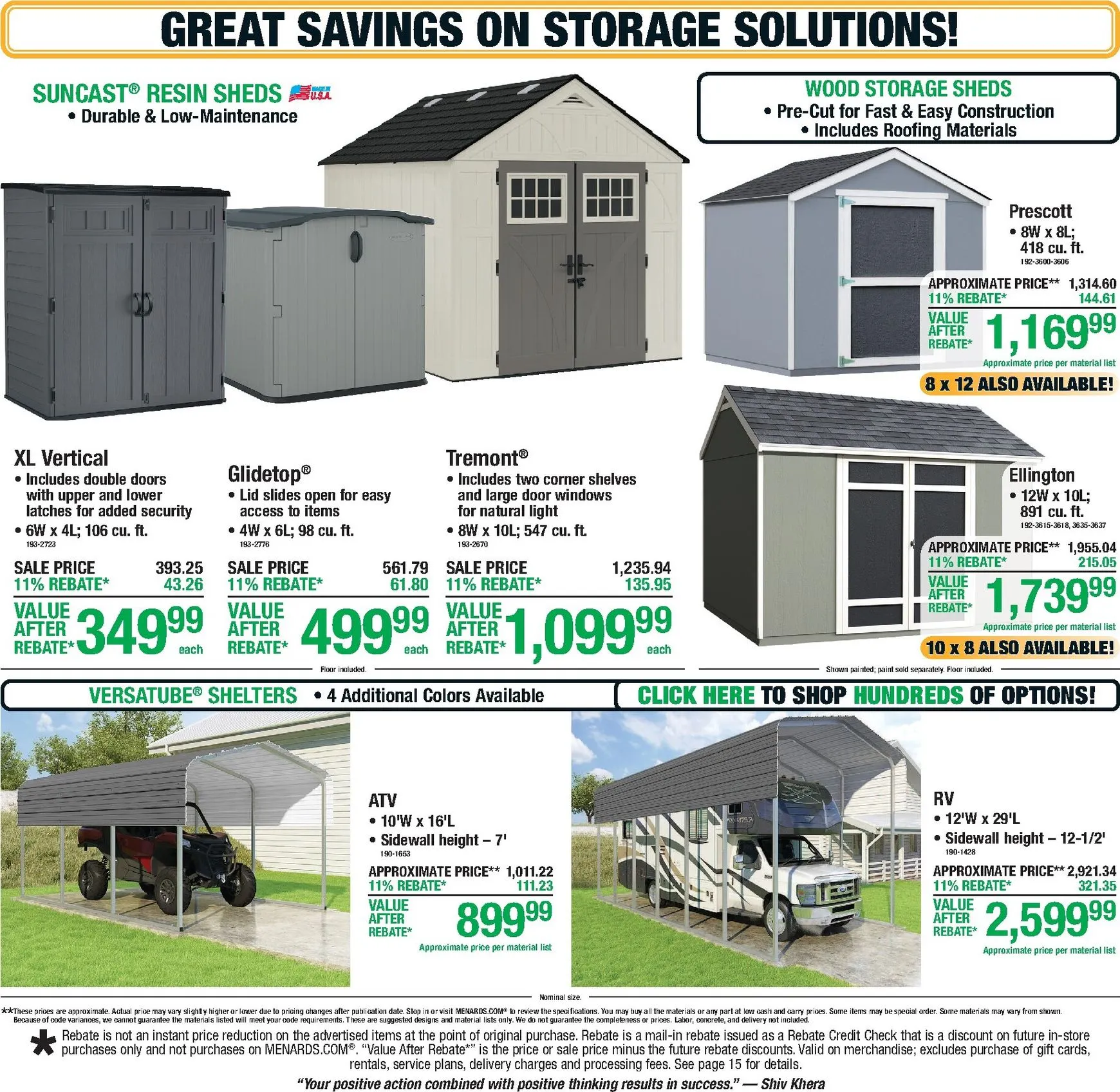 Weekly promotion Current Menards - 11% Rebate* Sale leaflet valid from Thursday 10/01/2026 to Sunday 10/11/2026 spanning from October 1 to October 11 2026 - Page 5 for Catalogue 365