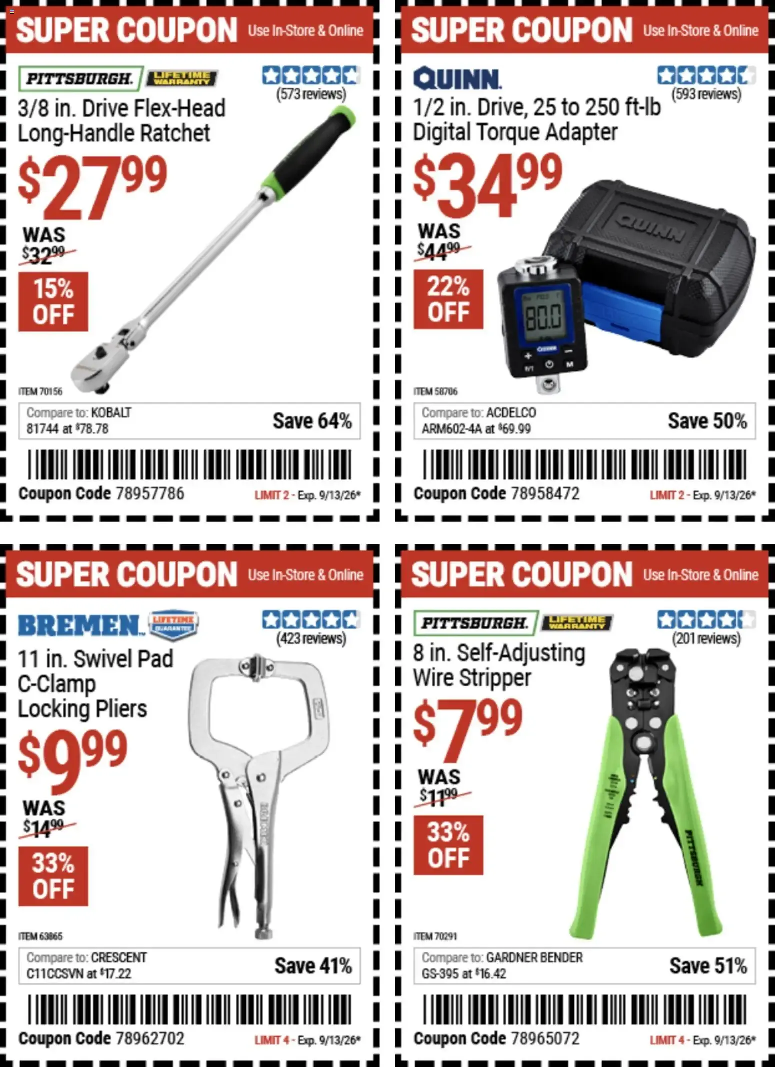 Weekly promotion Harbor Freight Coupon Deals spanning from August 31 to September 13 2026 - Page 8 for Catalogue 365