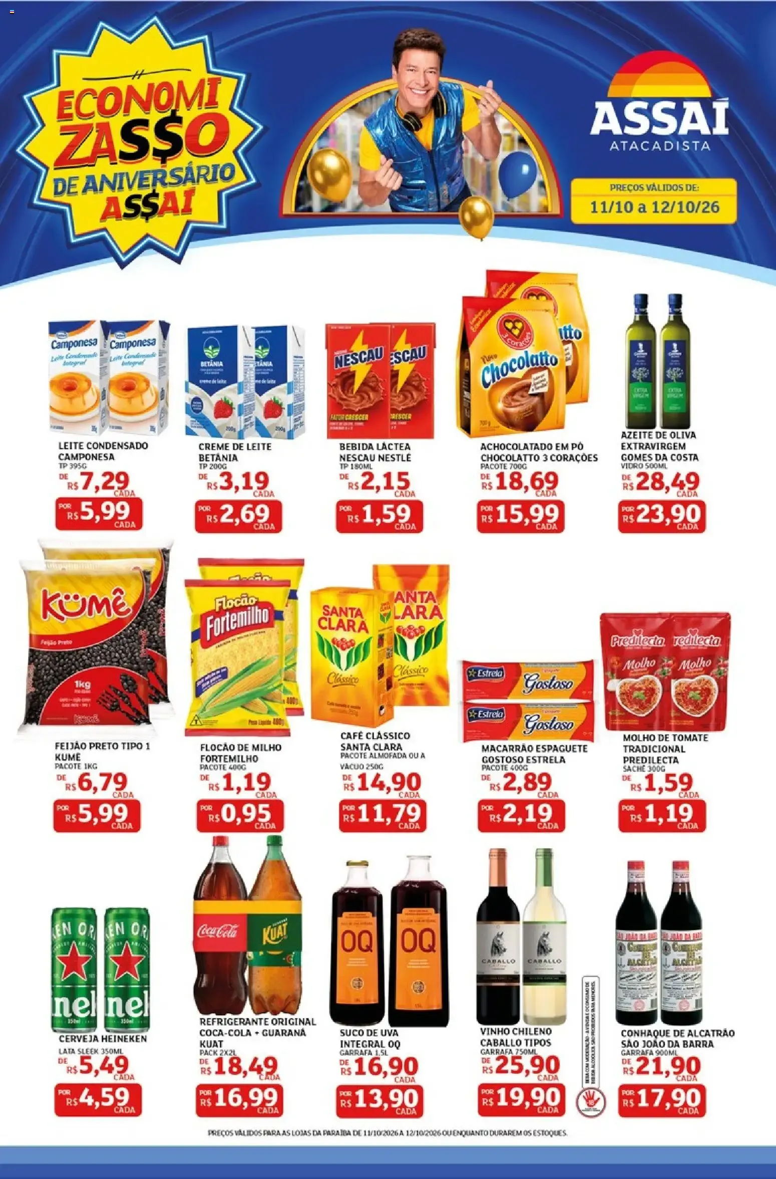 Encarte de Economi Zasso de Aniversário Assaí Atacadista 11 de outubro até 12 de outubro 2026 - Pagina 1