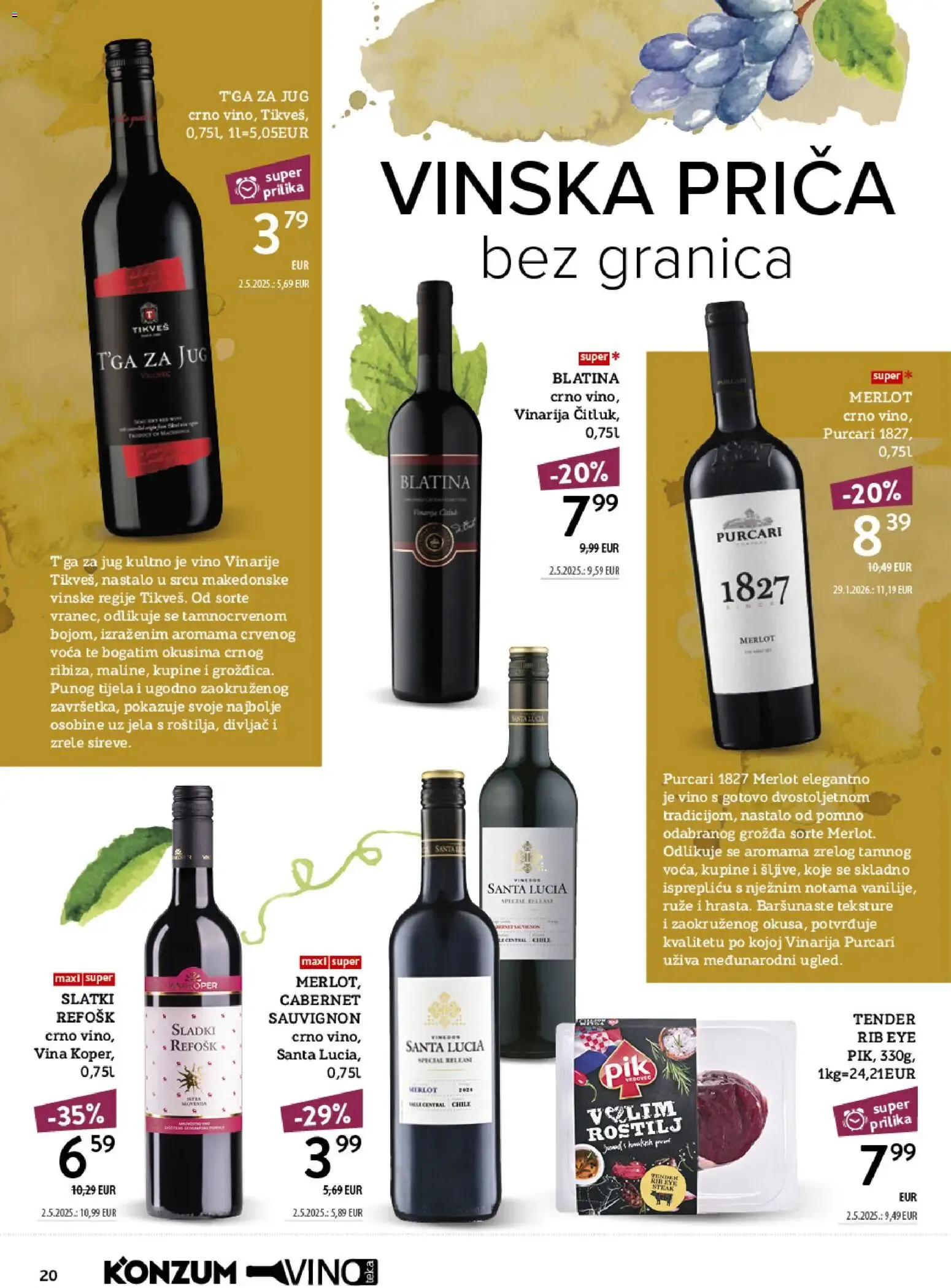 Katalog Konzum Katalog Vino od 12. listopada do 25. listopada 2026. - Pregled Stranica 20