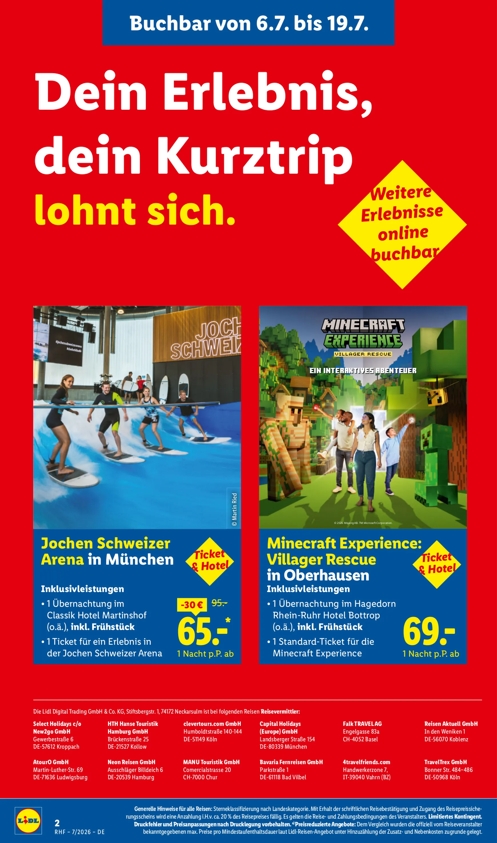 Lidl Reisen: Traumstrände entdecken von 1. Juli bis 31. Juli 2026 - Prospekt seite 2