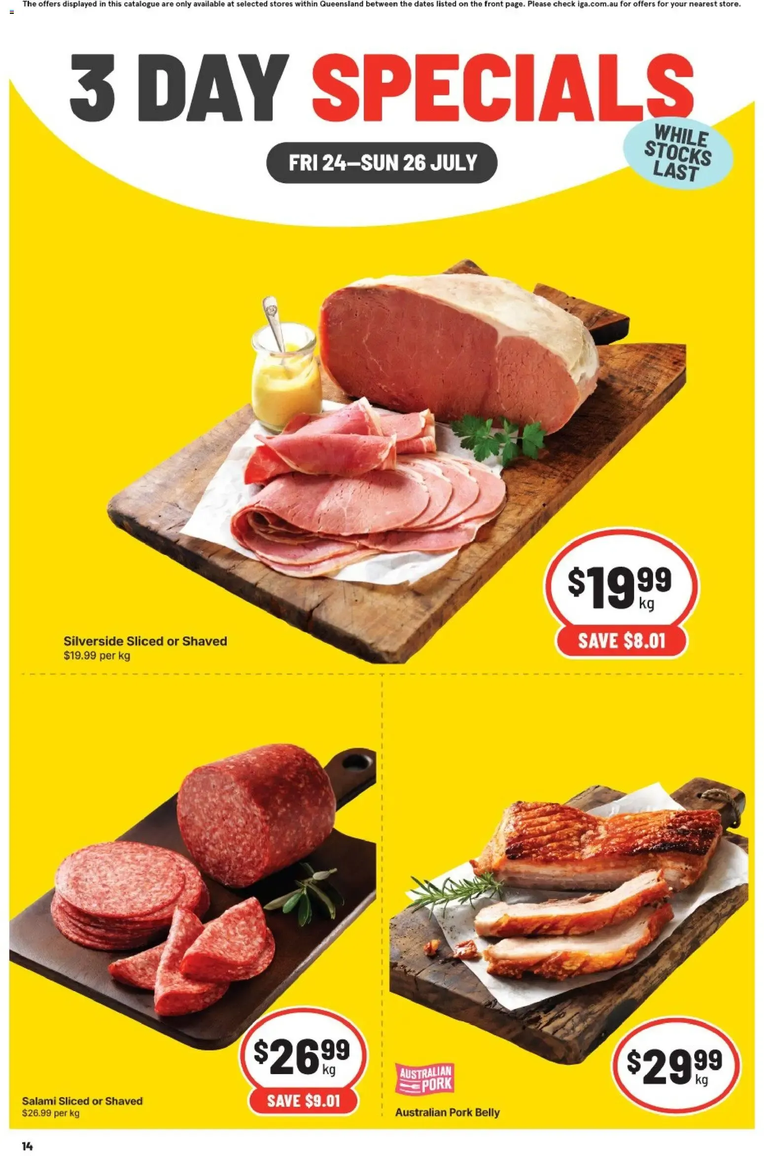 3 DAY SPECIALS - Catalogue valid from 24 July to 26 July 2026 - page 1