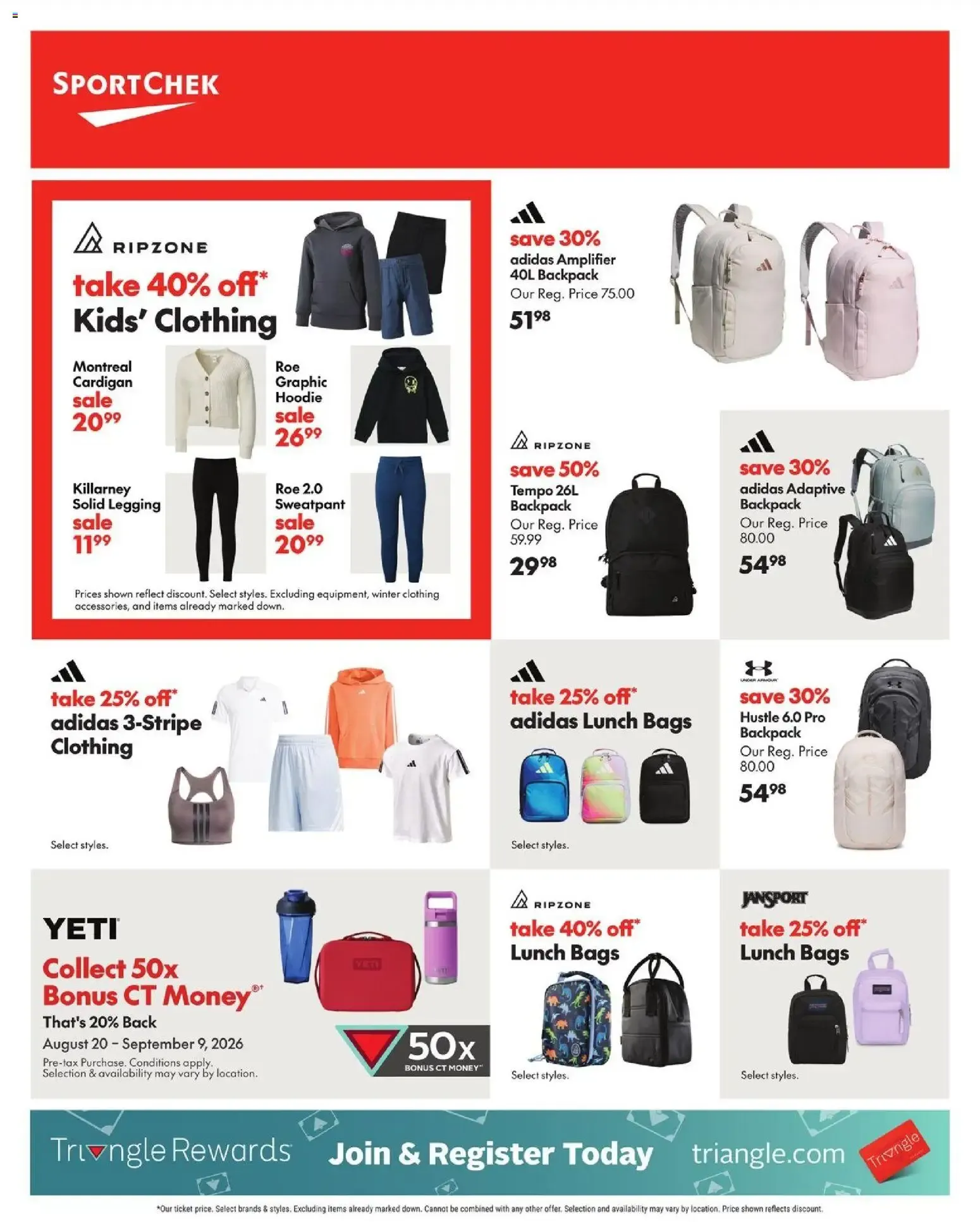 Back to School Big Chek event from August 20 to September 9 2026 - flyer page 3