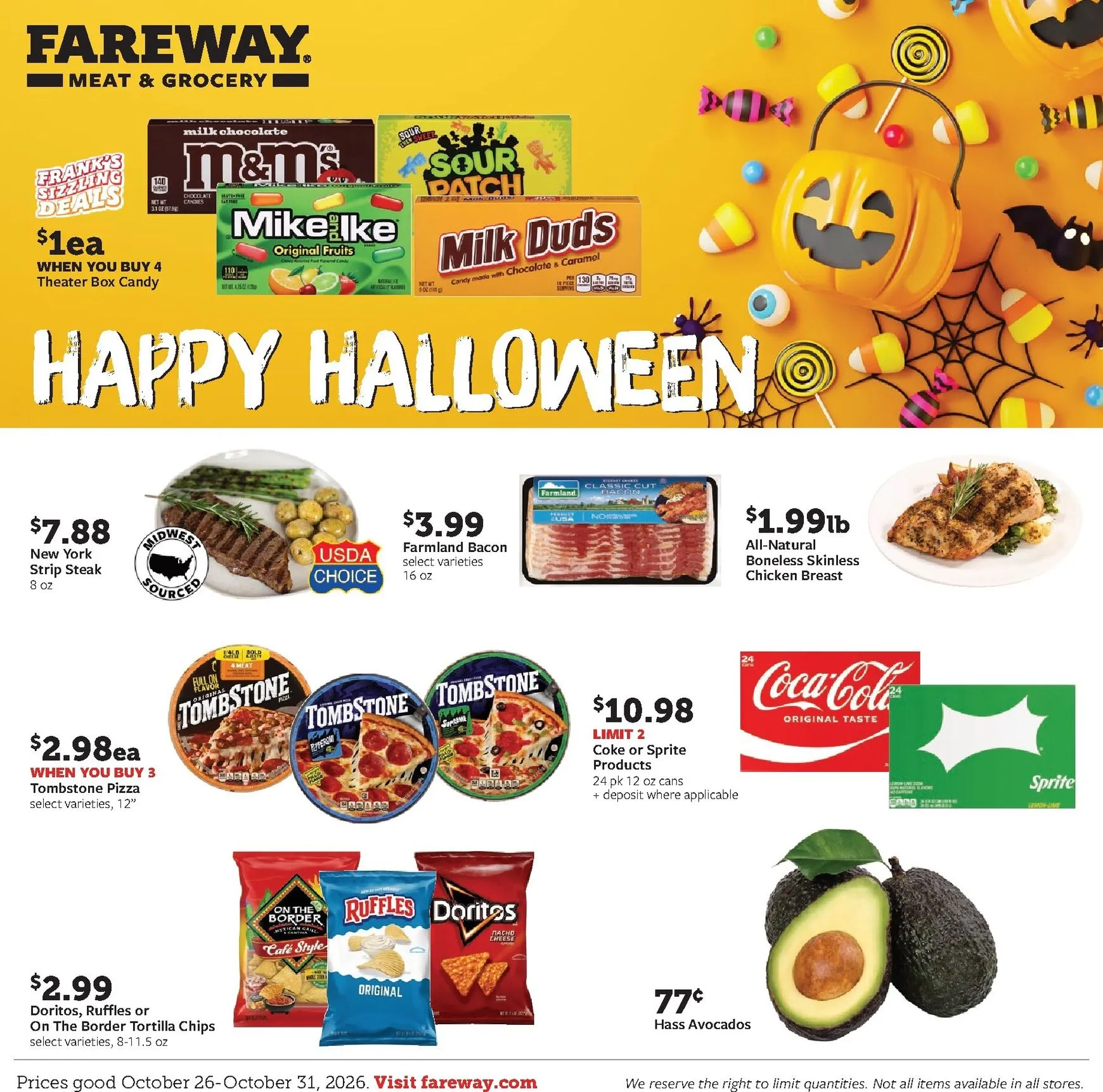 Current Fareway leaflet valid from Monday 10/26/2026 to Saturday 10/31/2026