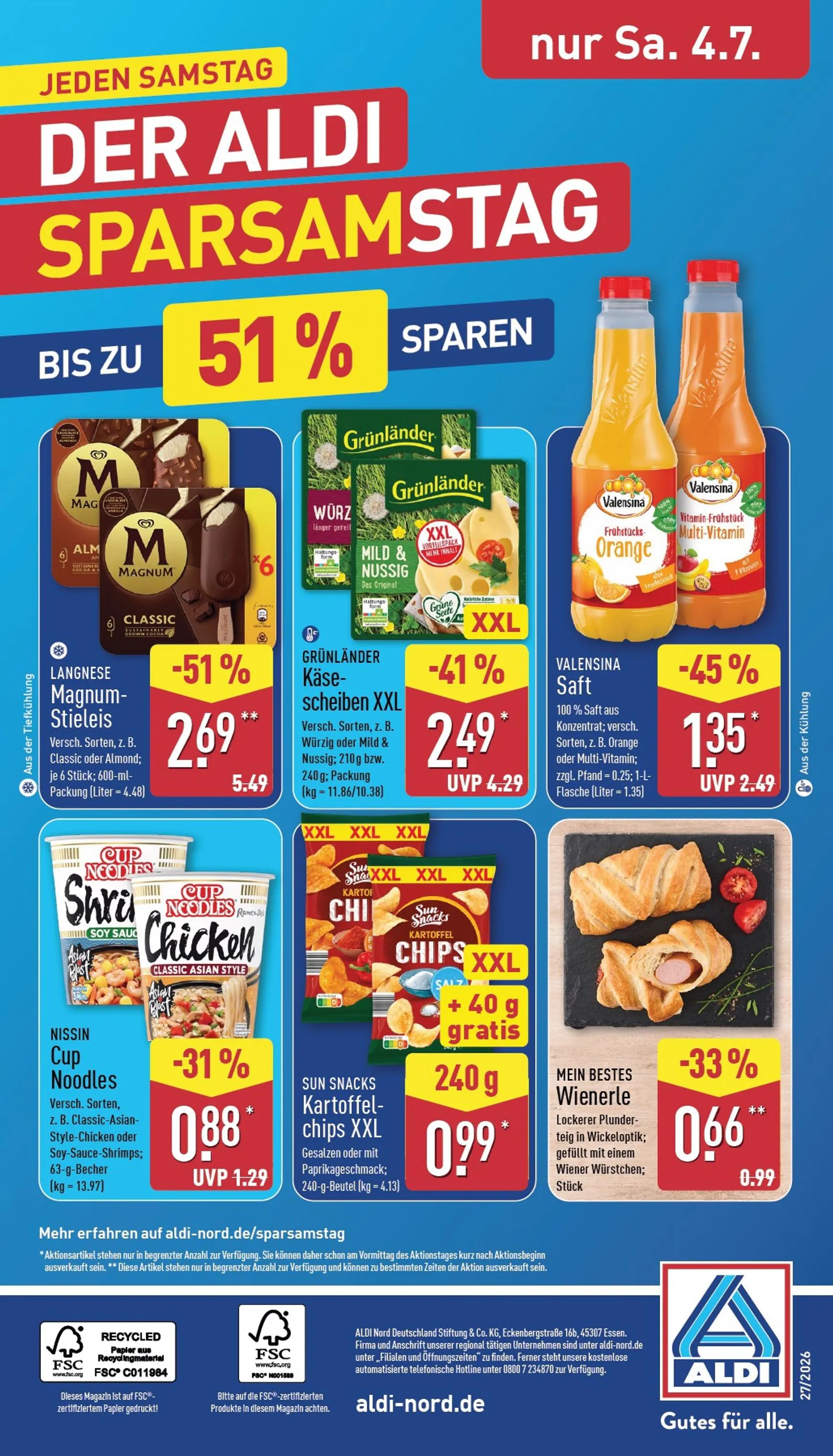 ALDI NORD Prospekt – von Montag 29.06.2026 bis Samstag 04.07.2026 von 29. Juni bis 4. Juli 2026 - Prospekt seite 36