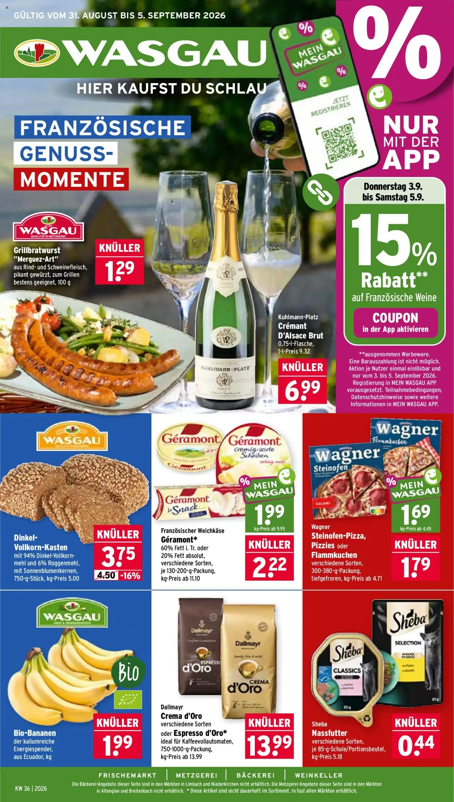 FRANZÖSISCHE GENUSS-MOMENTE von 31. August bis 5. September 2026 - Prospekt seite 1