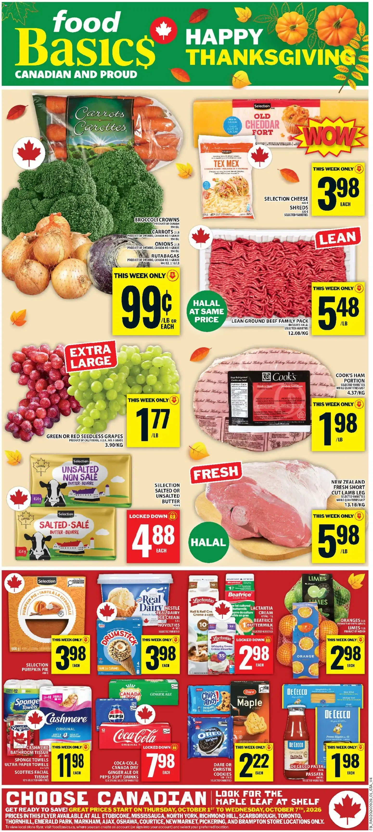 Food Basics weekly flyer / circulaire from Oct 1, 2026 > weekly specials & deals from October 1 to October 7 2026 - flyer page 1