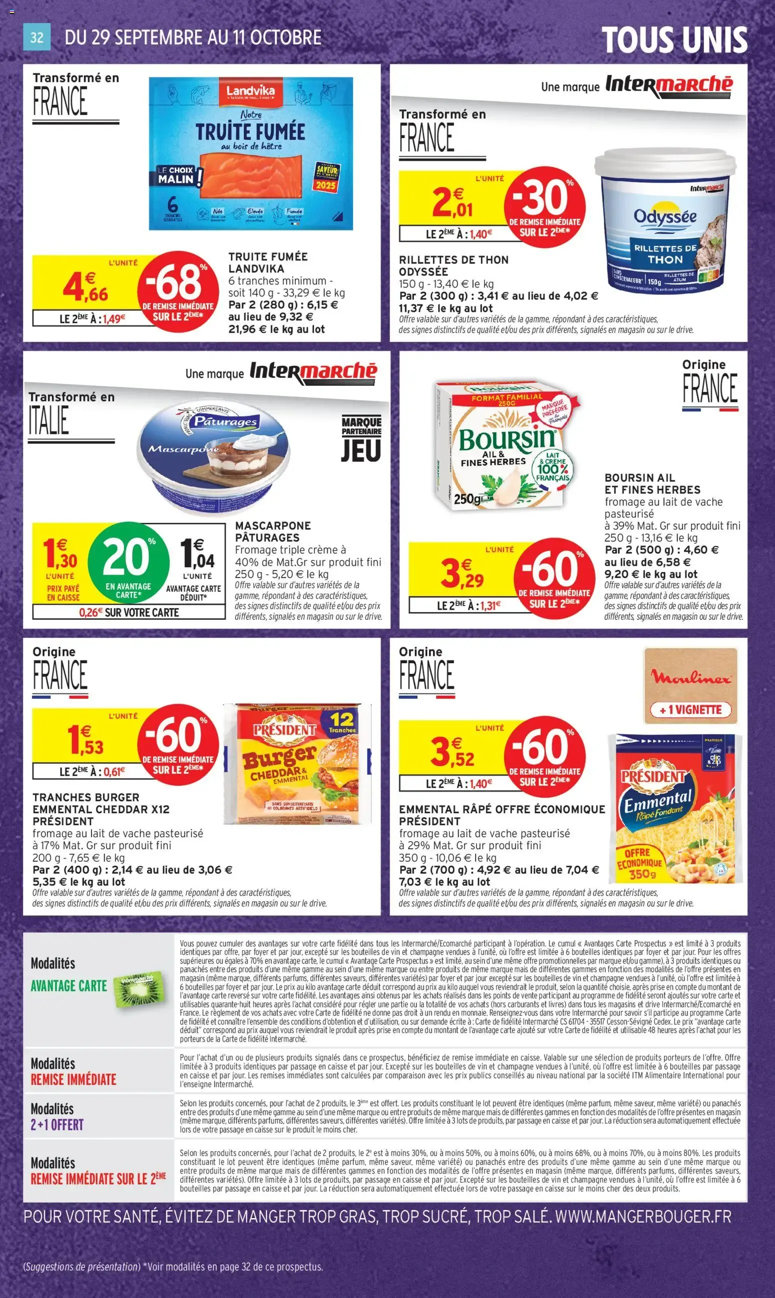 Intermarché - Anniversaire: 100% remboursés en bons d'achat du 29 septembre au 11 octobre 2026 - Catalogue page 24