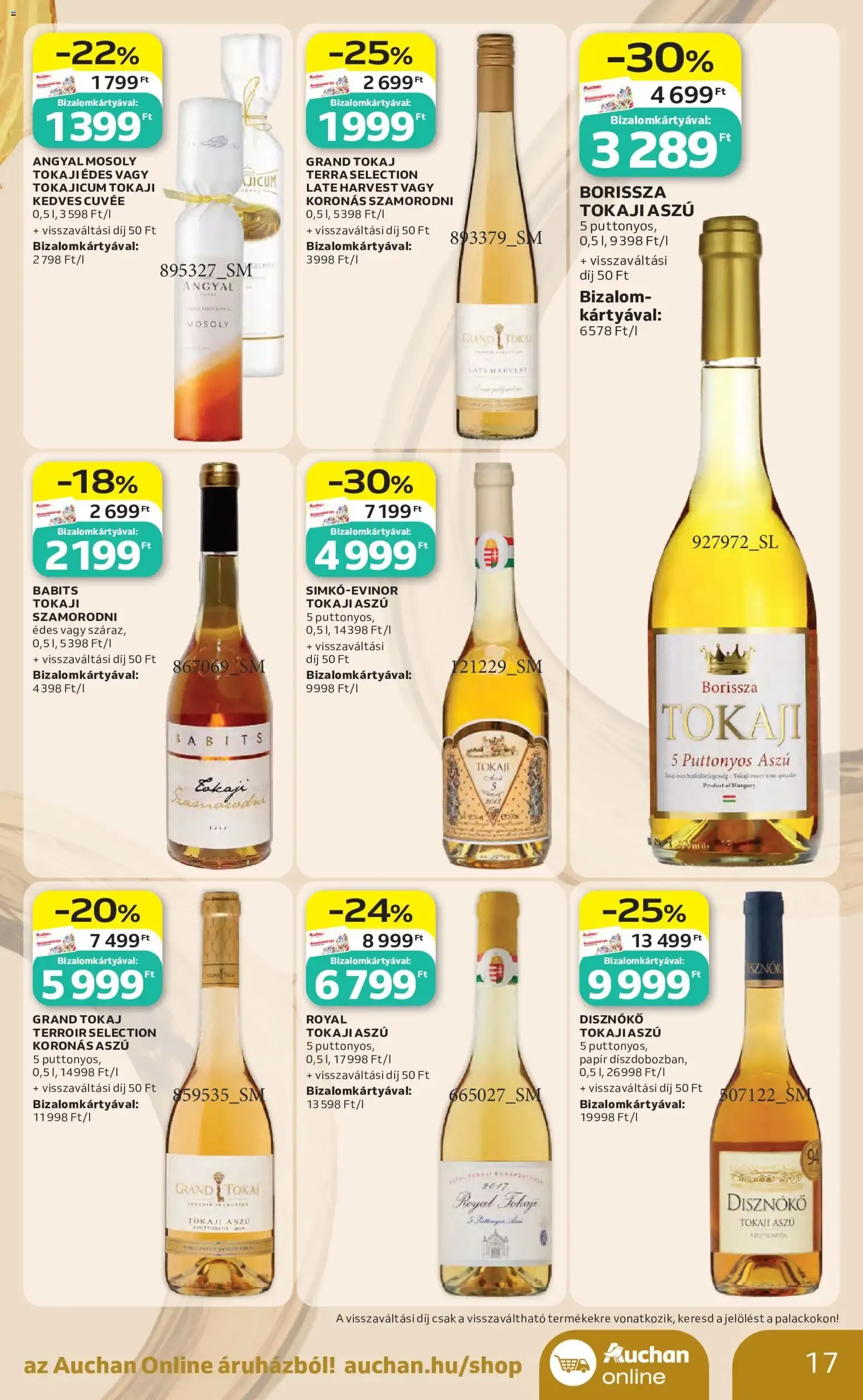 Katalógus Auchan Bor ajánlatok - 2026.10.01. -tól/töl > akció, lapozható szórólap 🛍️ október 1.-tól október 21.-ig 2026. - Oldal 17