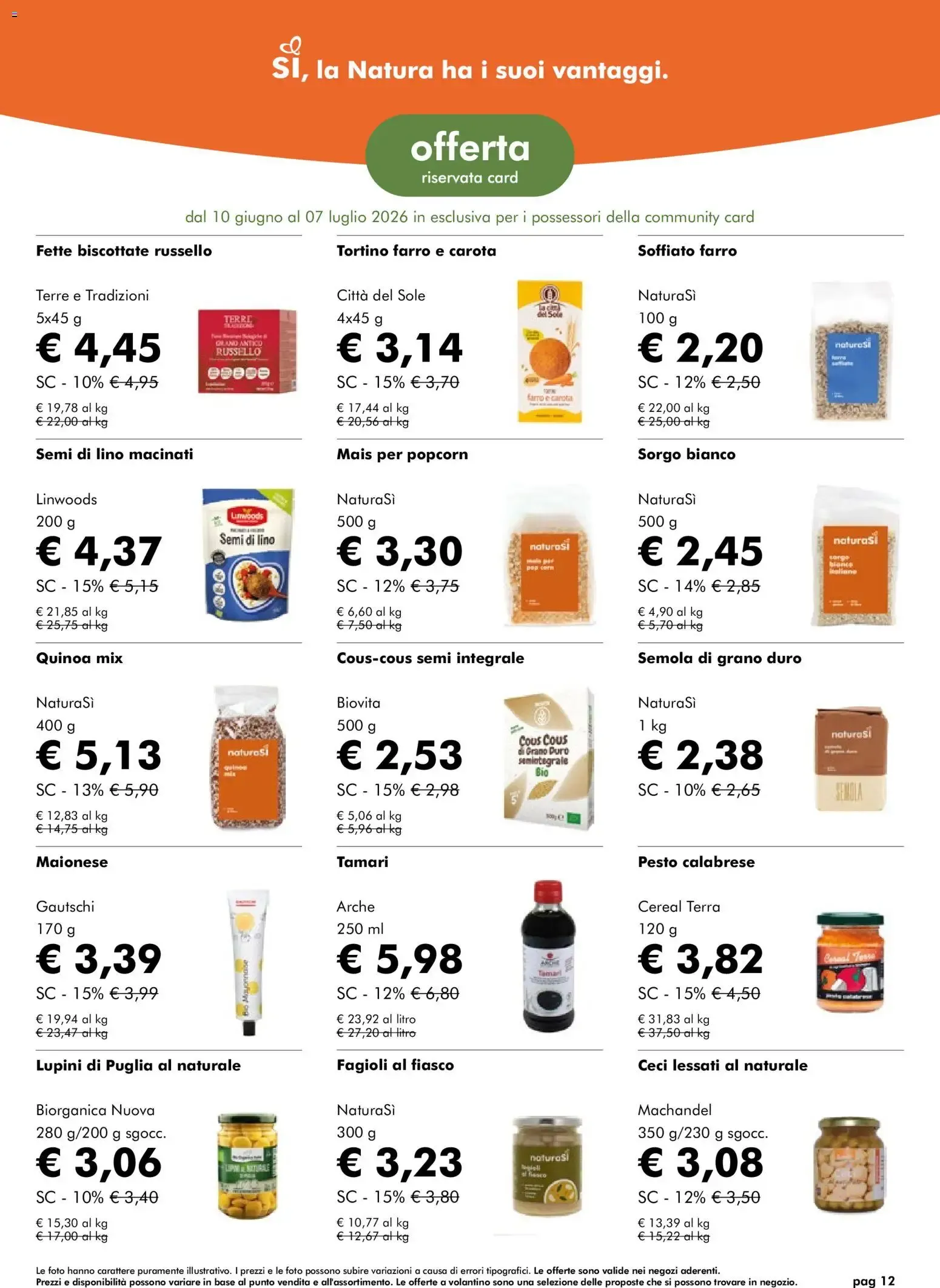 NaturaSì Offerte Giugno 2026 da 10 giugno a 7 luglio di 2026 - Pagina del volantino 12