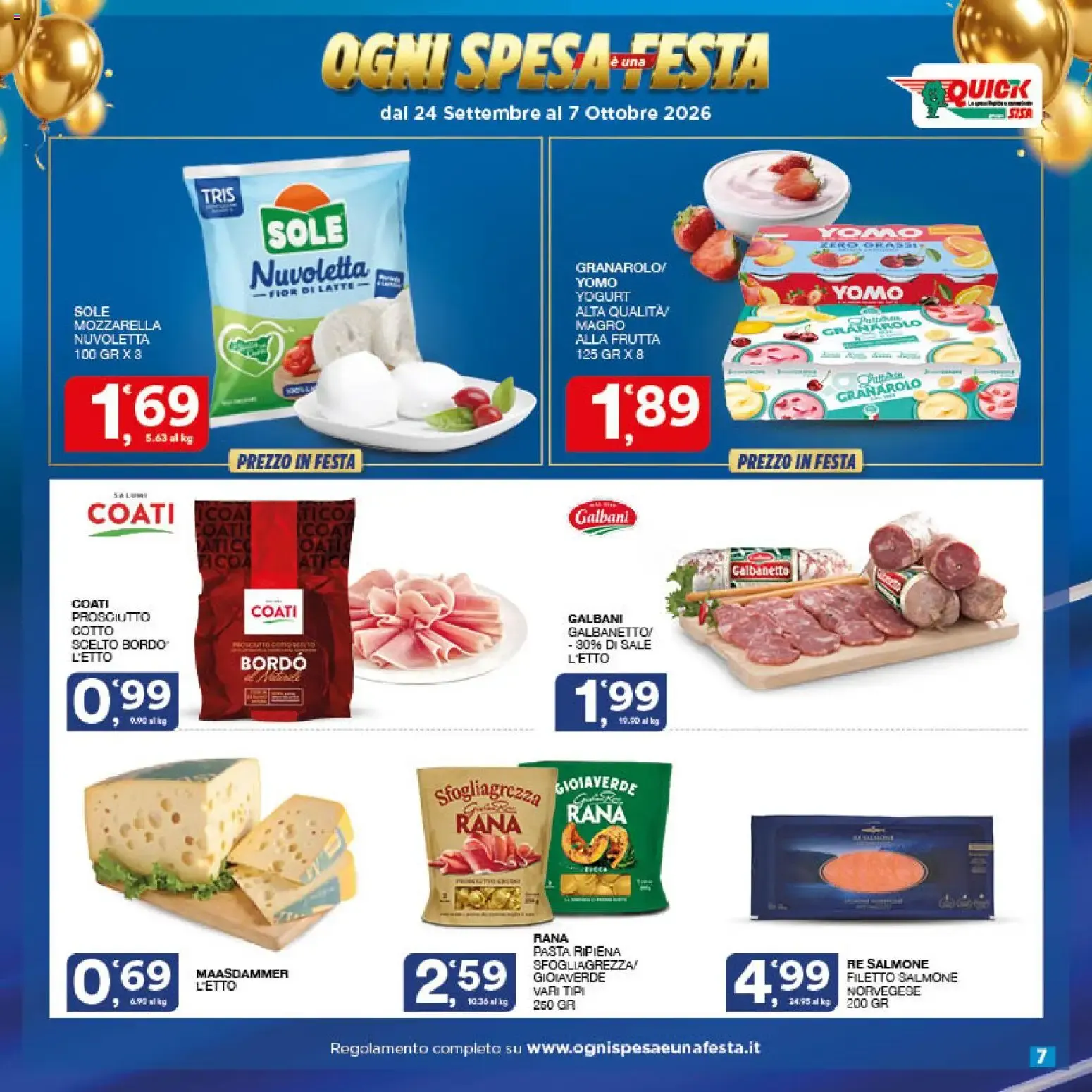 Quick SISA: Grande Concorso Ogni Spesa è una Festa da 24 settembre a 7 ottobre di 2026 - Pagina del volantino 7