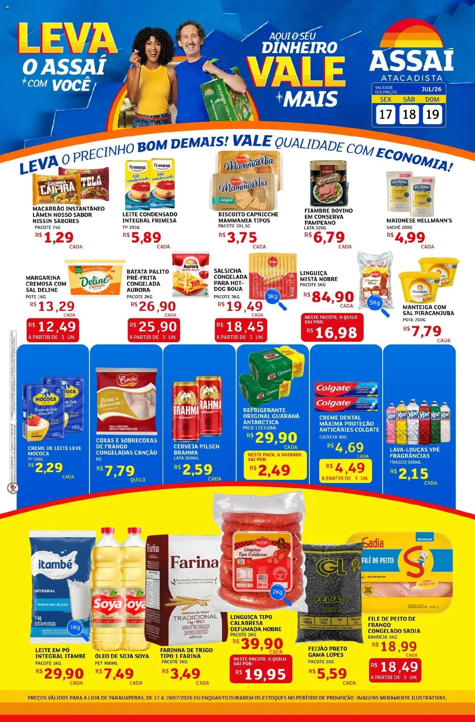 Encarte de Assaí Atacadista ofertas - PA de 17/07/2026 | Promoções Online 17 de julho até 19 de julho 2026 - Pagina 1
