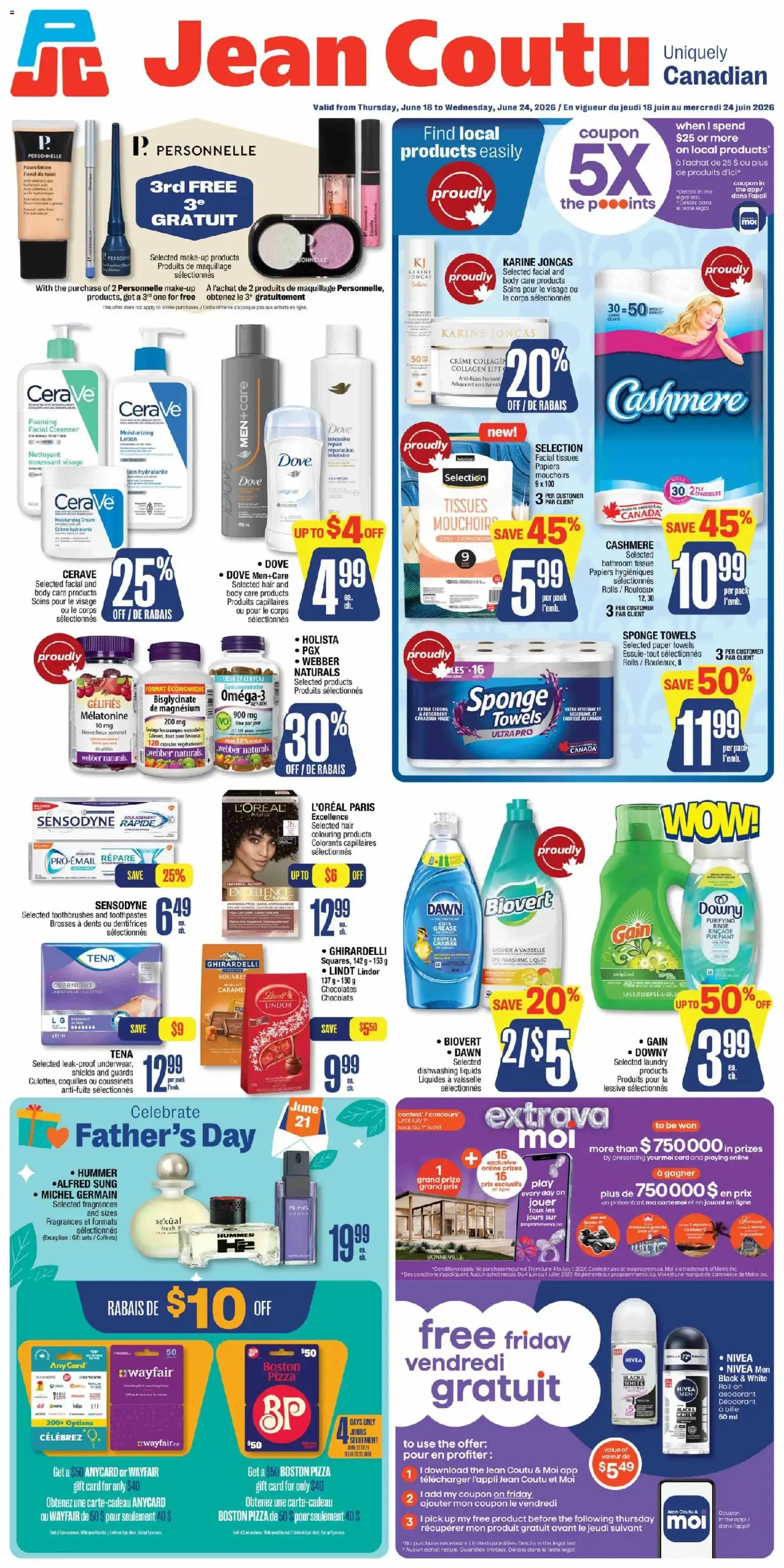 Jean Coutu weekly flyer from Jun 18, 2026 > weekly specials & deals from June 18 to June 24 2026 - flyer page 1
